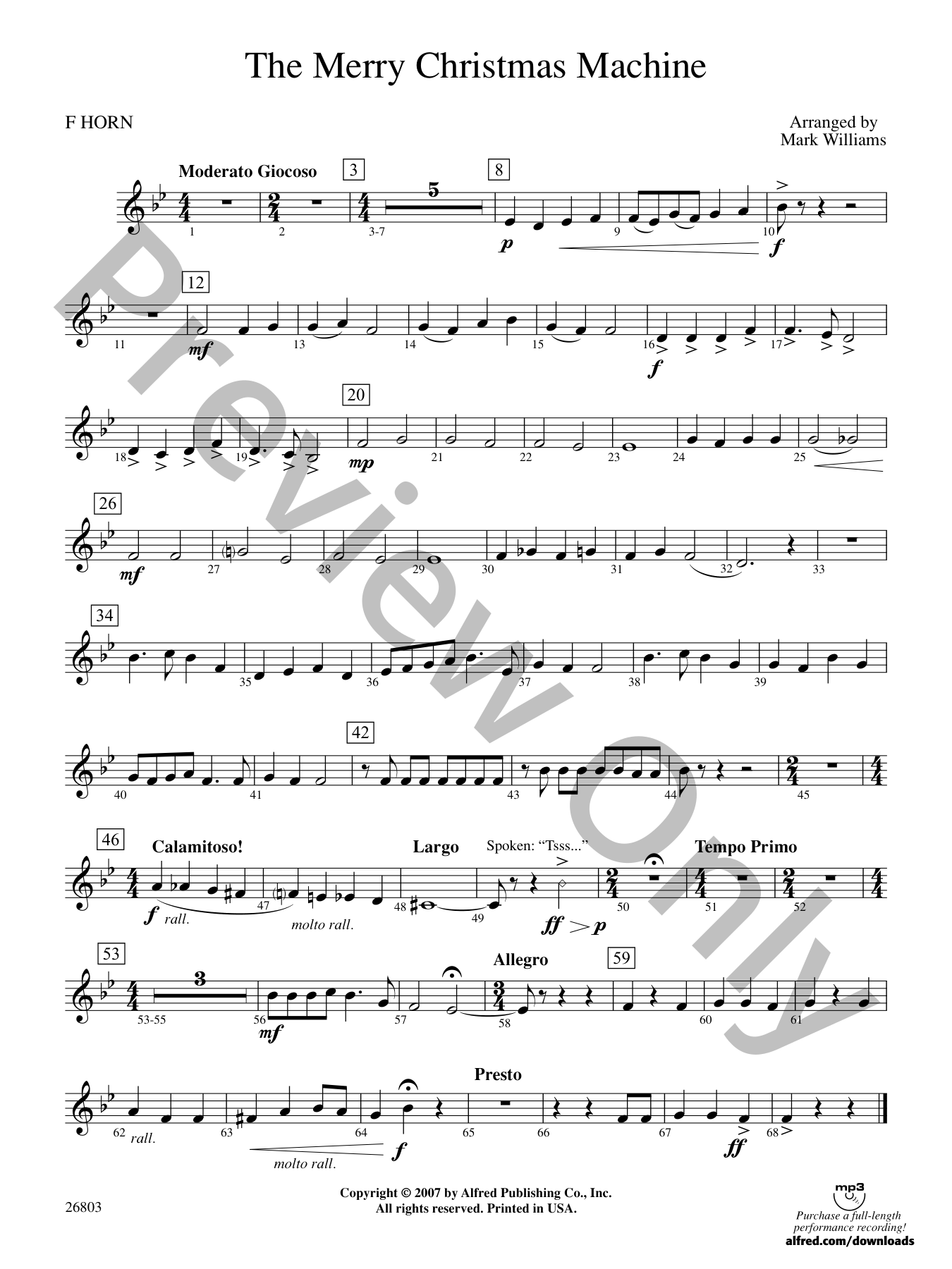 Merry Christmas Machine Concert Band Sheet Music | J.W. Pepper