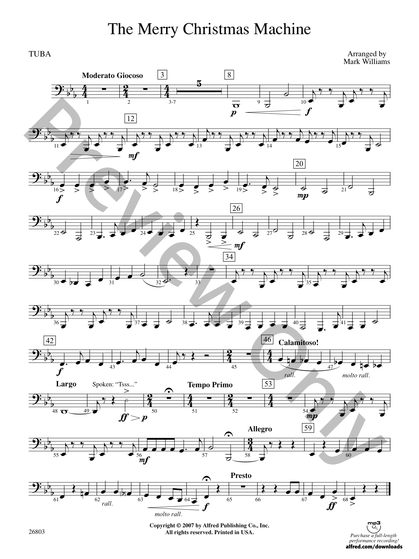 Merry Christmas Machine Concert Band Sheet Music | J.W. Pepper