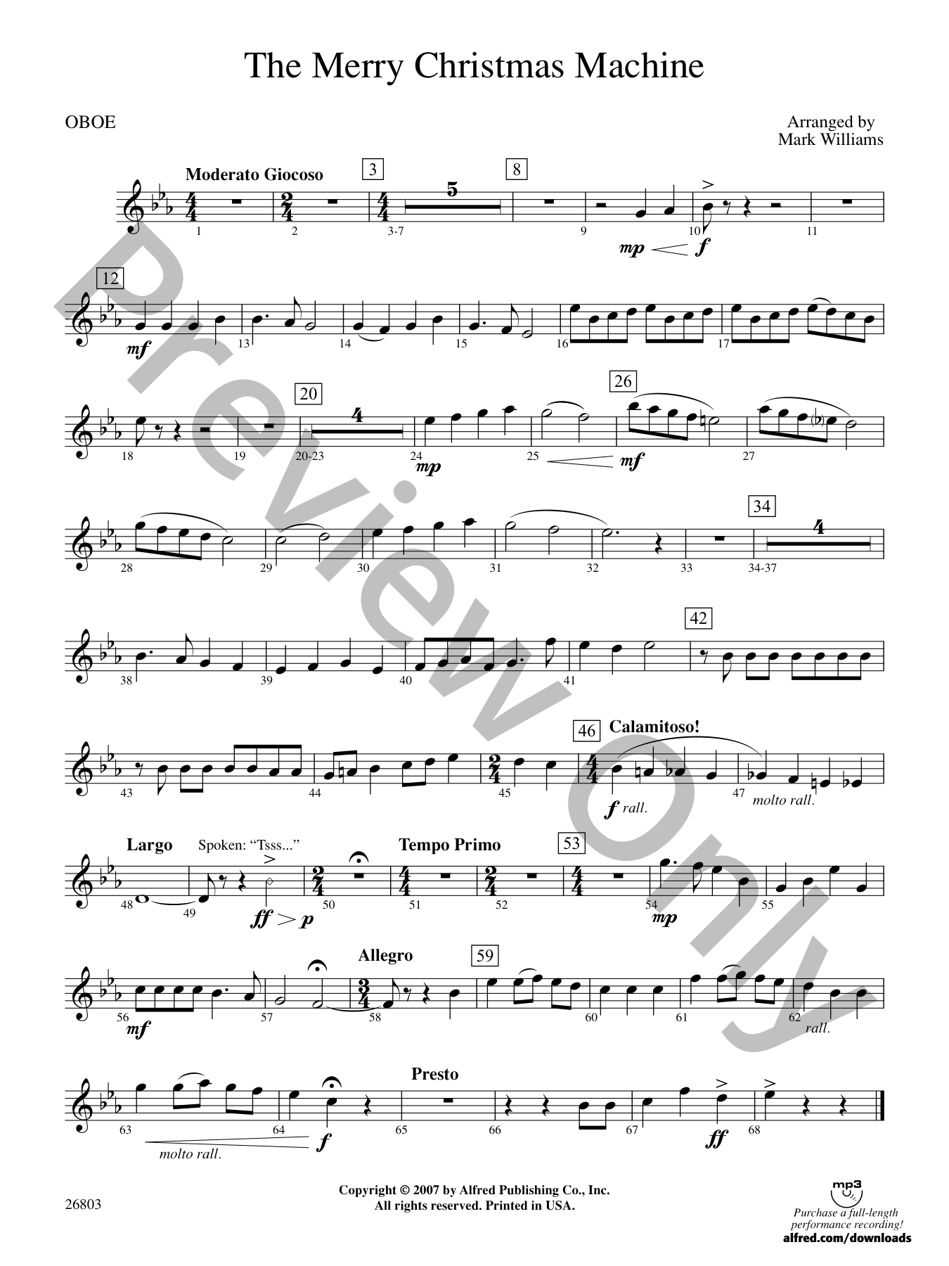 Merry Christmas Machine Concert Band Sheet Music | J.W. Pepper
