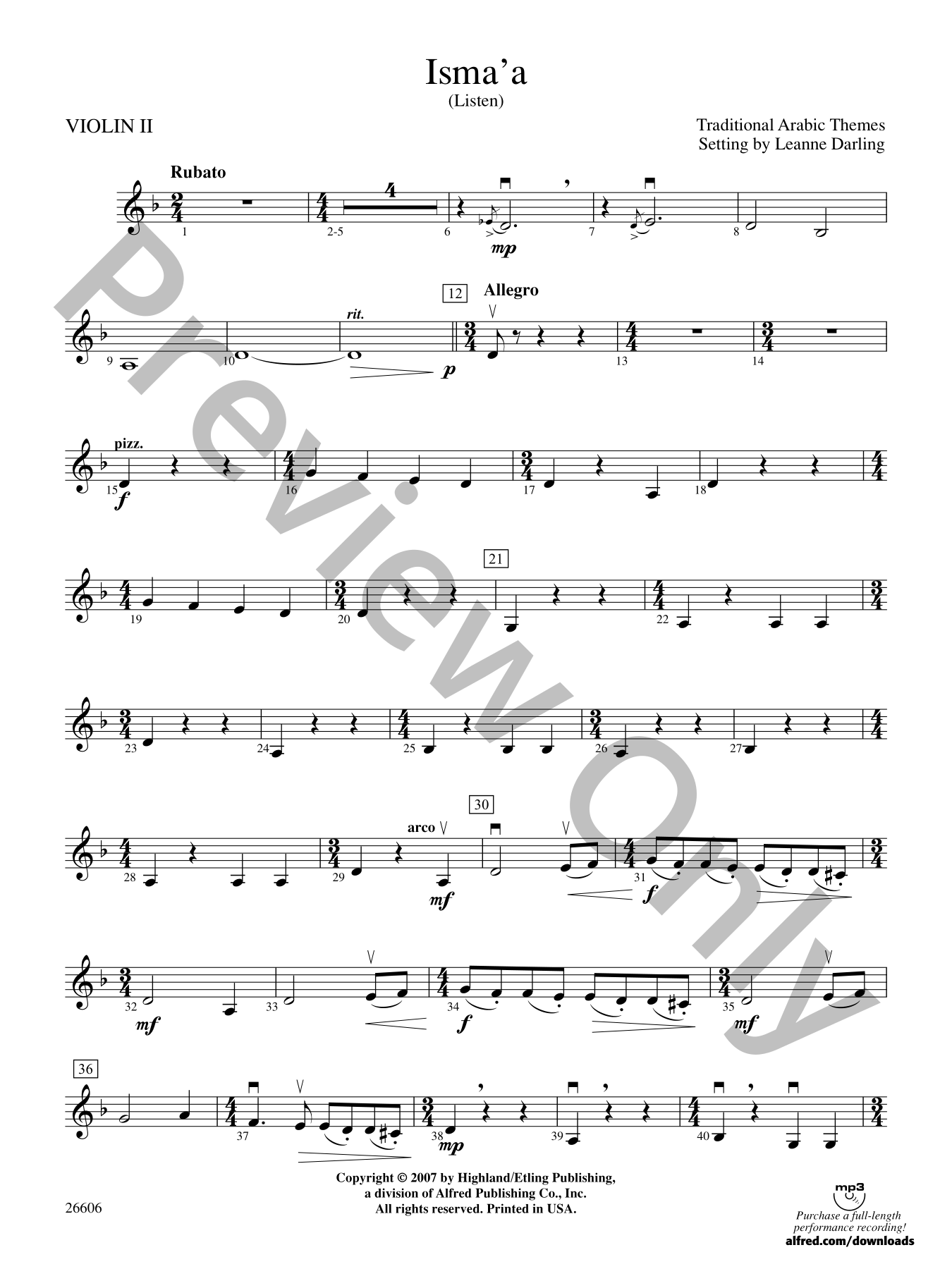 Isma'a Orchestra Sheet Music | J.W. Pepper