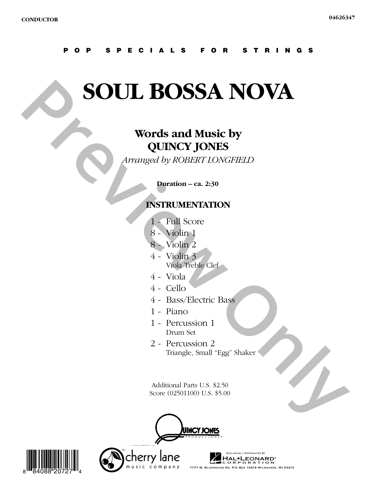 Soul Bossa Nova Orchestra Sheet Music | J.W. Pepper