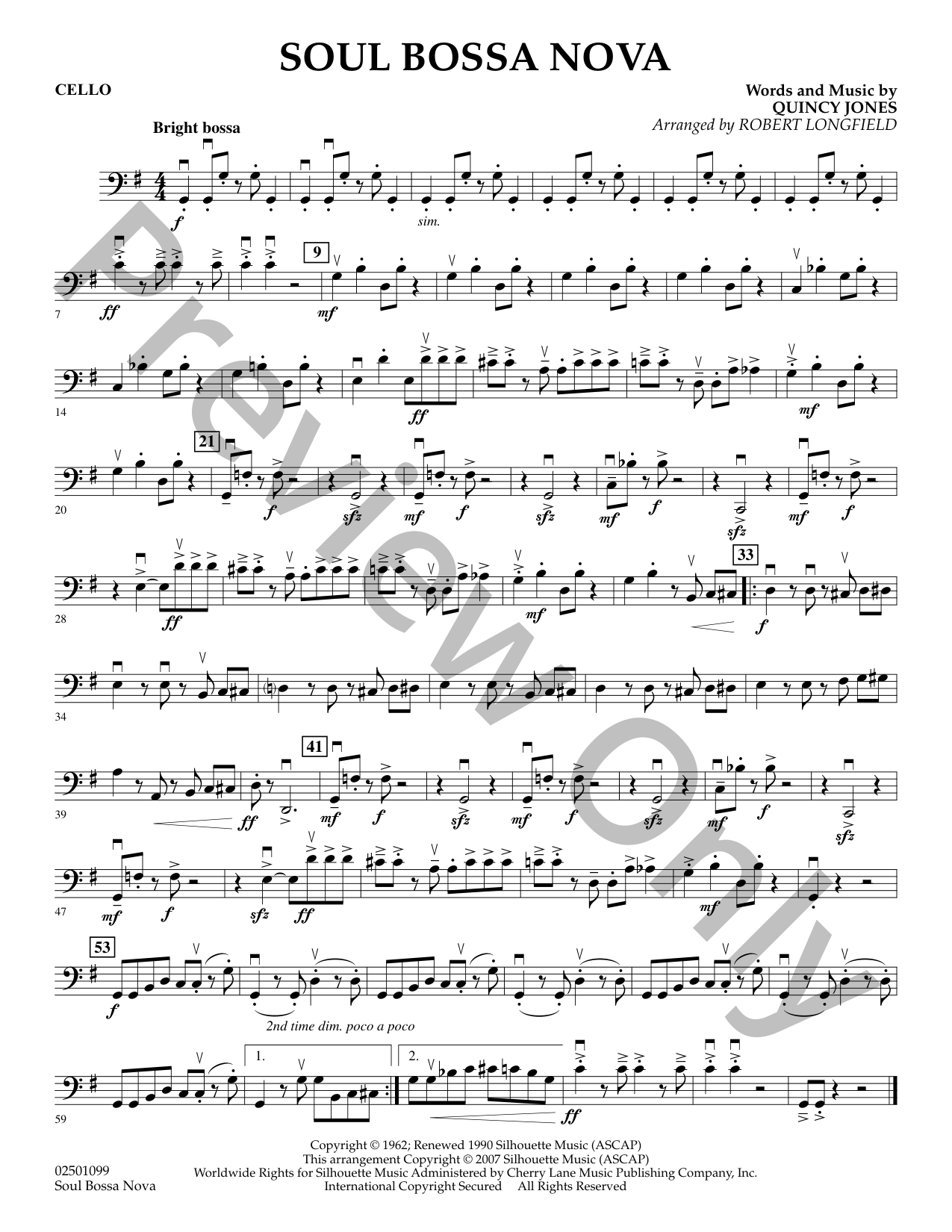 Soul Bossa Nova Orchestra Sheet Music | J.W. Pepper