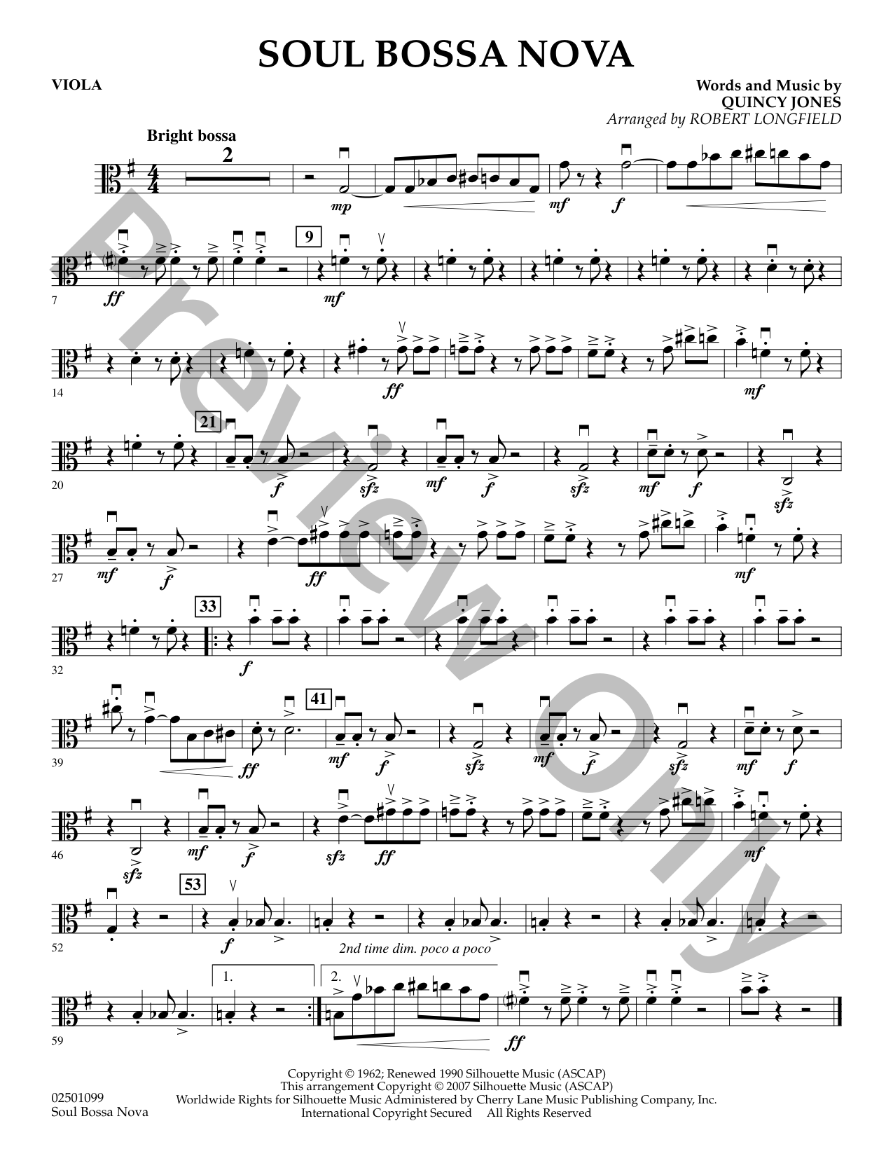 Soul Bossa Nova Orchestra Sheet Music | J.W. Pepper