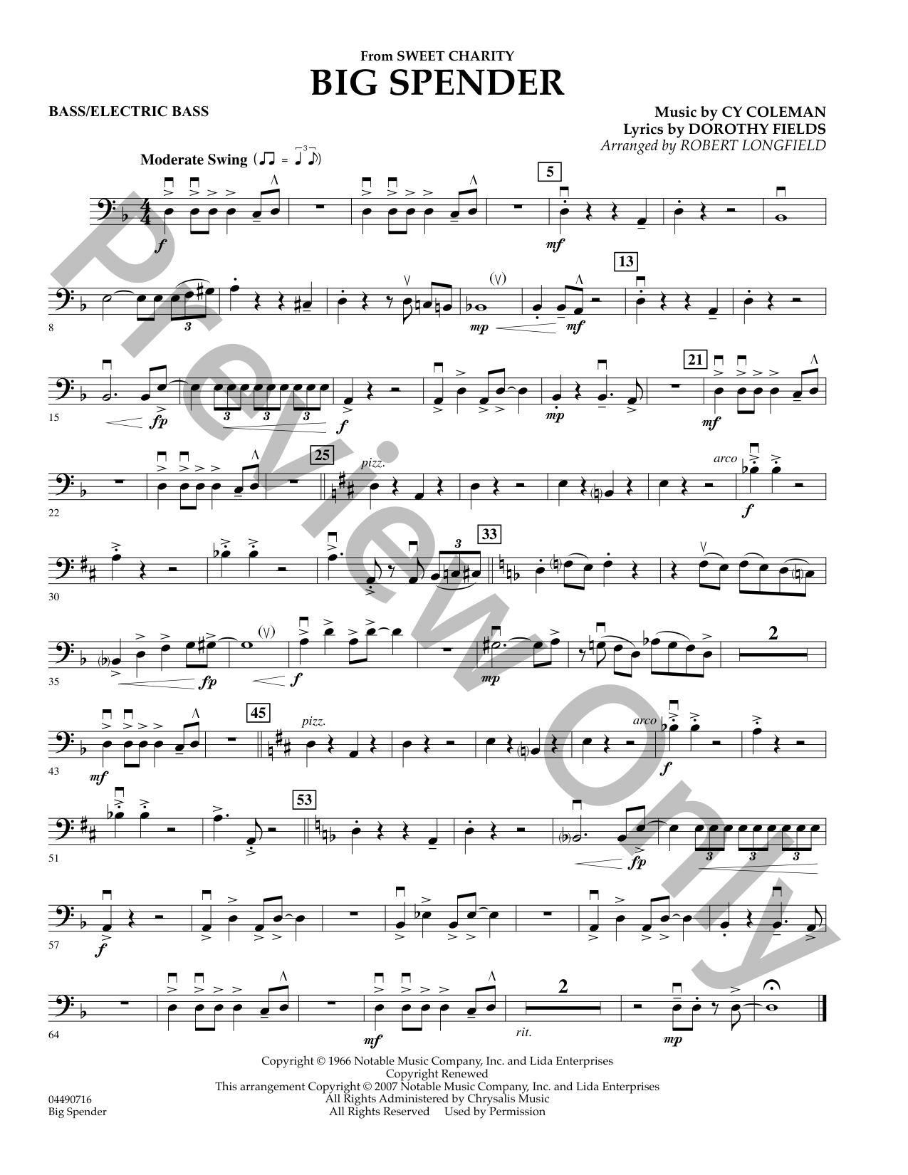 Big Spender Orchestra Sheet Music | J.W. Pepper
