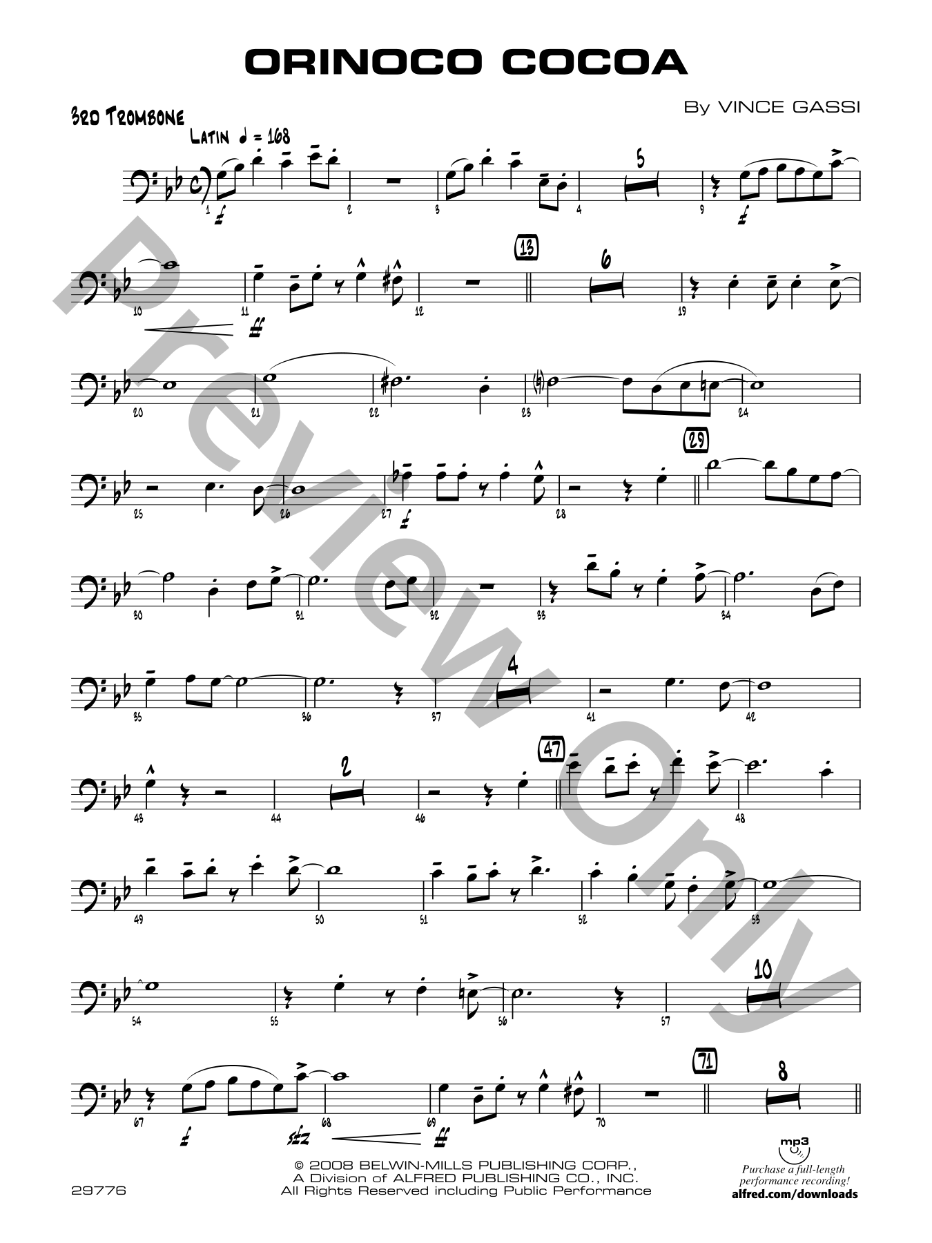 Orinoco Cocoa Jazz Sheet Music | J.W. Pepper