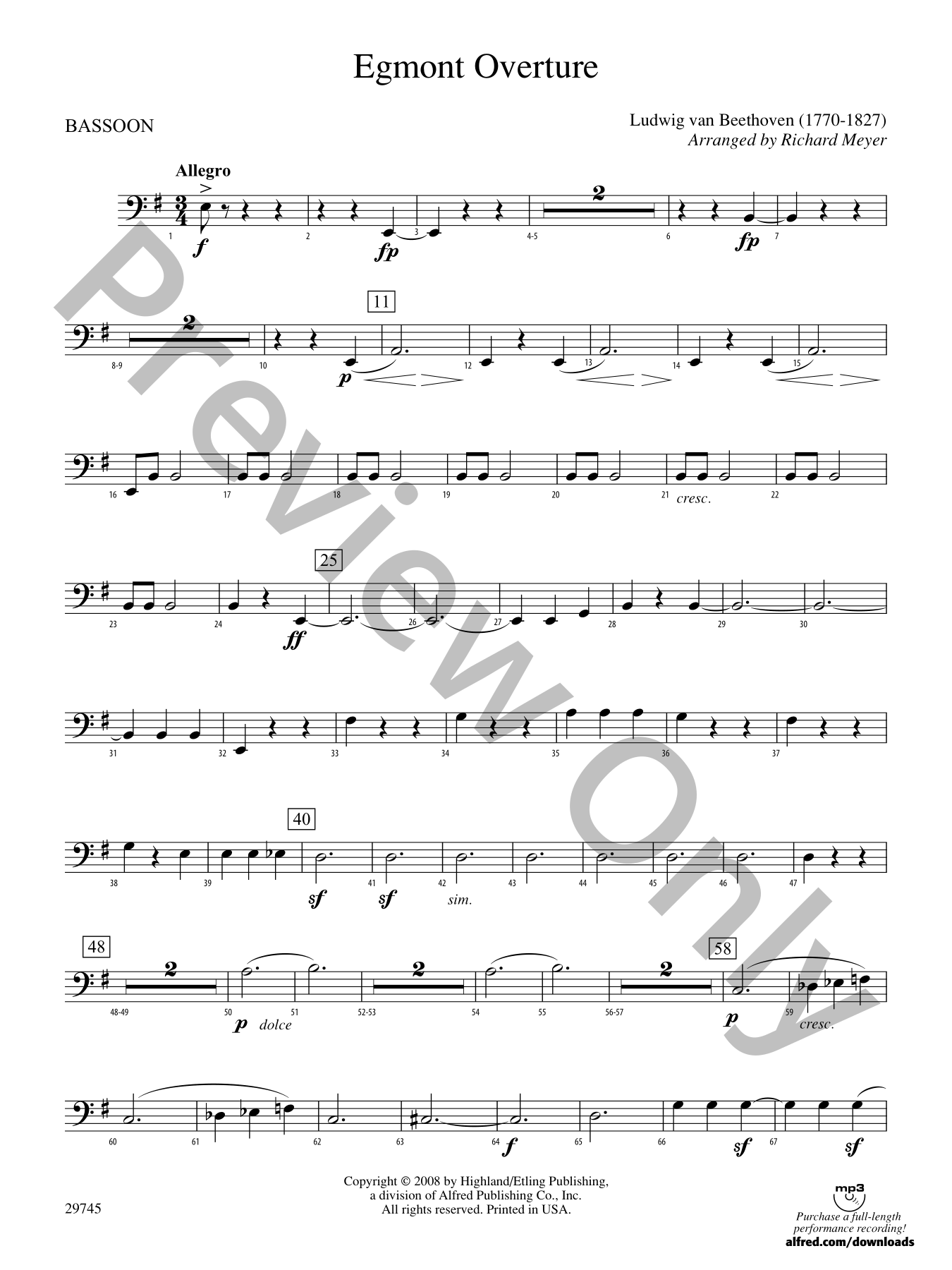 Egmont Overture | J.W. Pepper