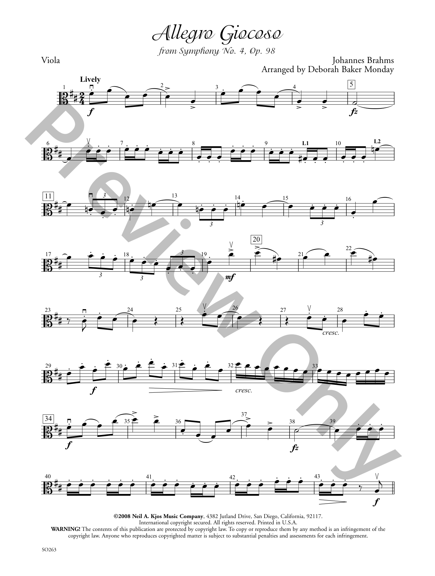 Allegro Giocoso Orchestra Sheet Music | J.W. Pepper