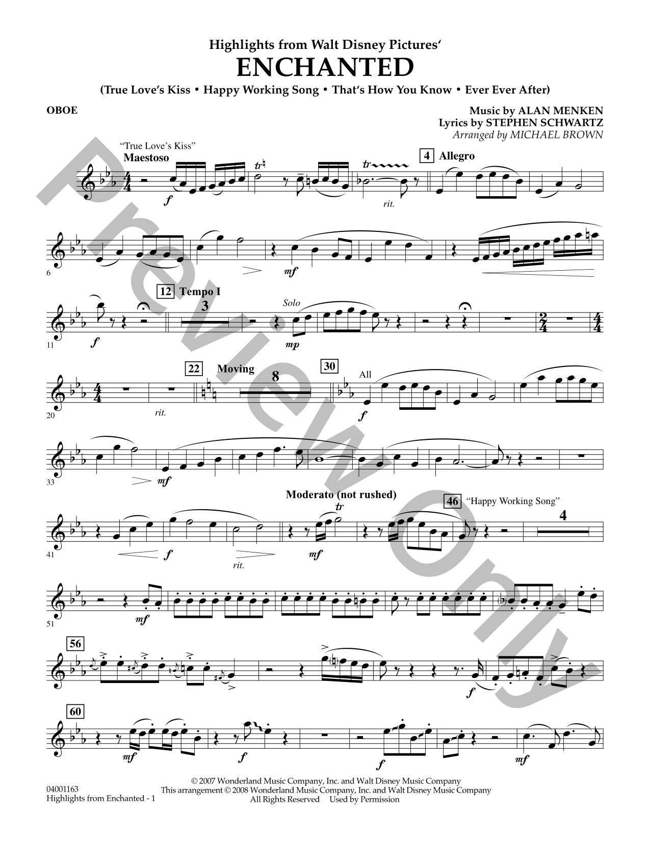 ENCHANTED ALAN MENKEN 吹奏楽　楽譜 Enchanted Concert Band Sheet Music | J.W. Pepper