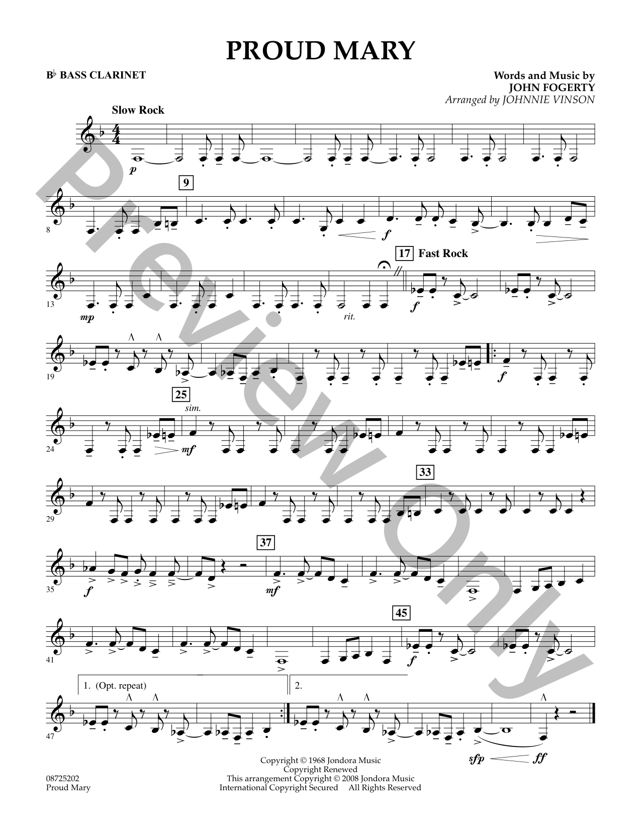 Proud Mary Concert Band Sheet Music | J.W. Pepper