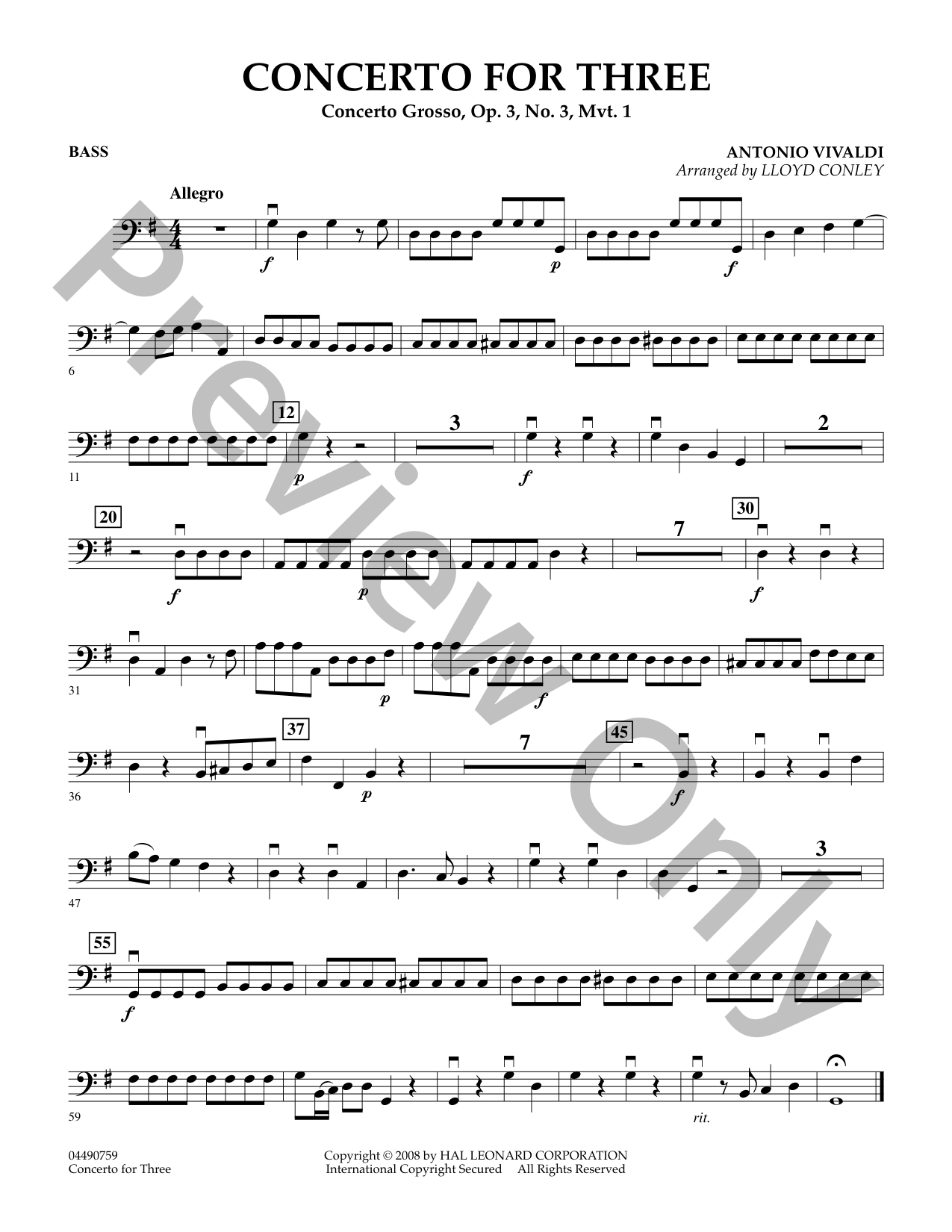Concerto for Three Orchestra Sheet Music | J.W. Pepper