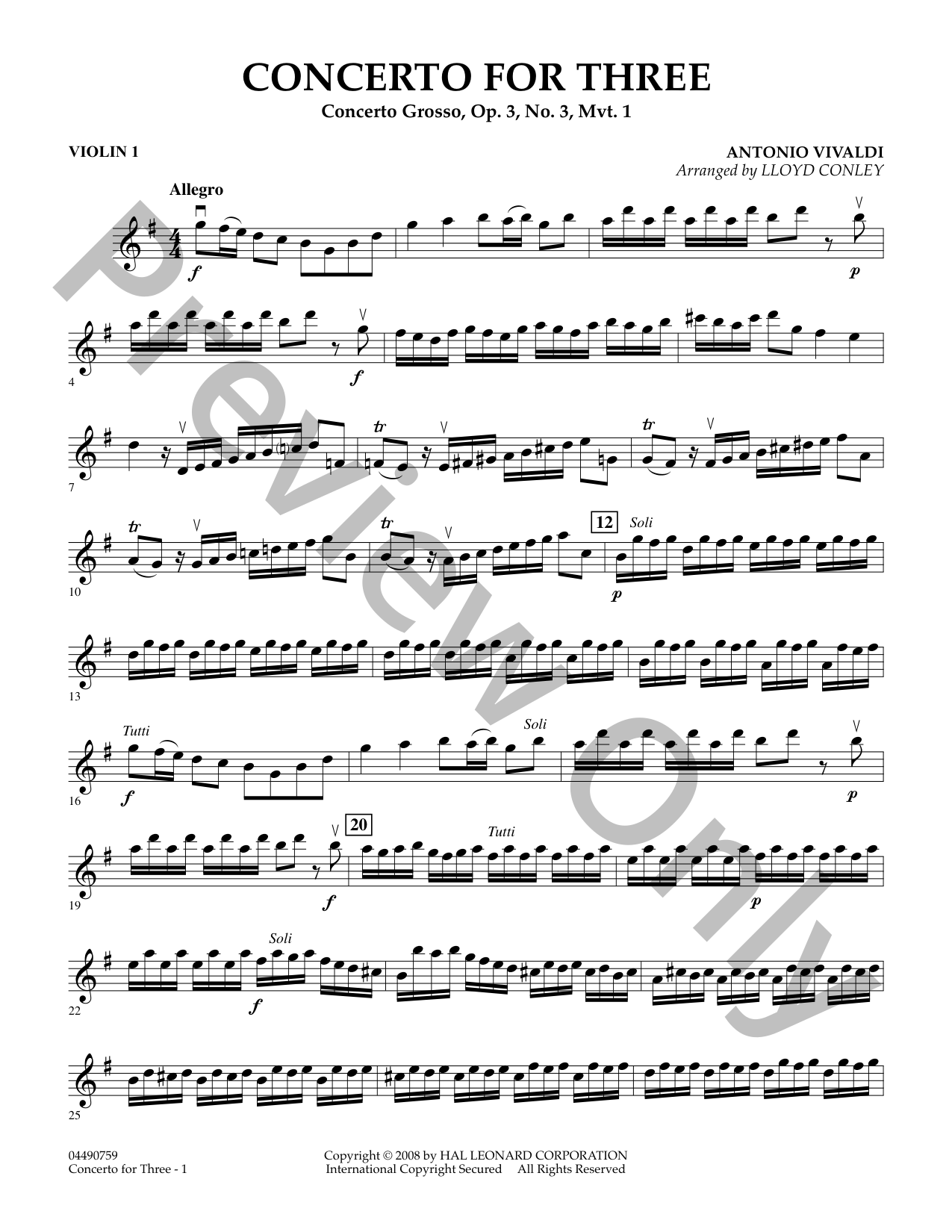 Concerto for Three Orchestra Sheet Music | J.W. Pepper