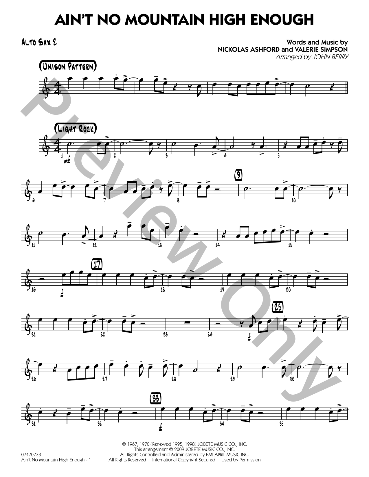 Ain't No Mountain High Enough Jazz Sheet Music | J.W. Pepper