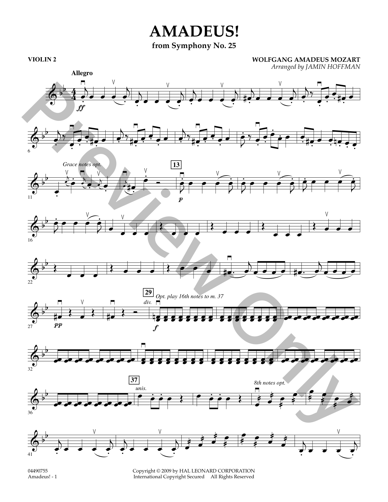 Amadeus Orchestra Sheet Music | J.W. Pepper