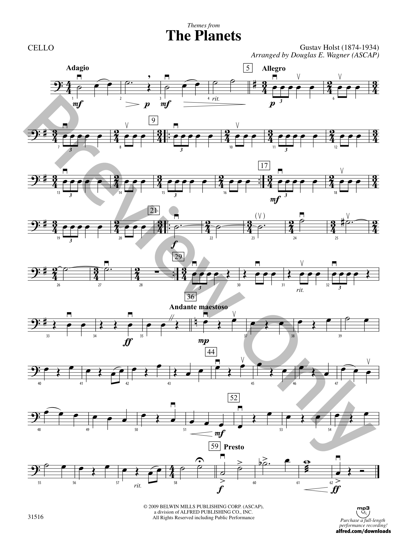 Themes from the Planets Orchestra Sheet Music | J.W. Pepper