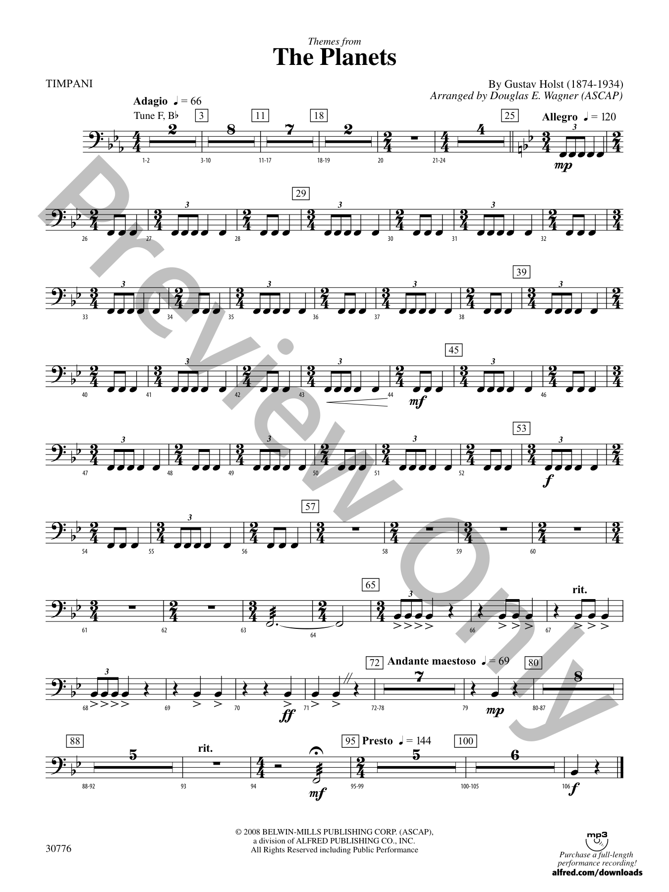 The Planets Concert Band Sheet Music | J.W. Pepper
