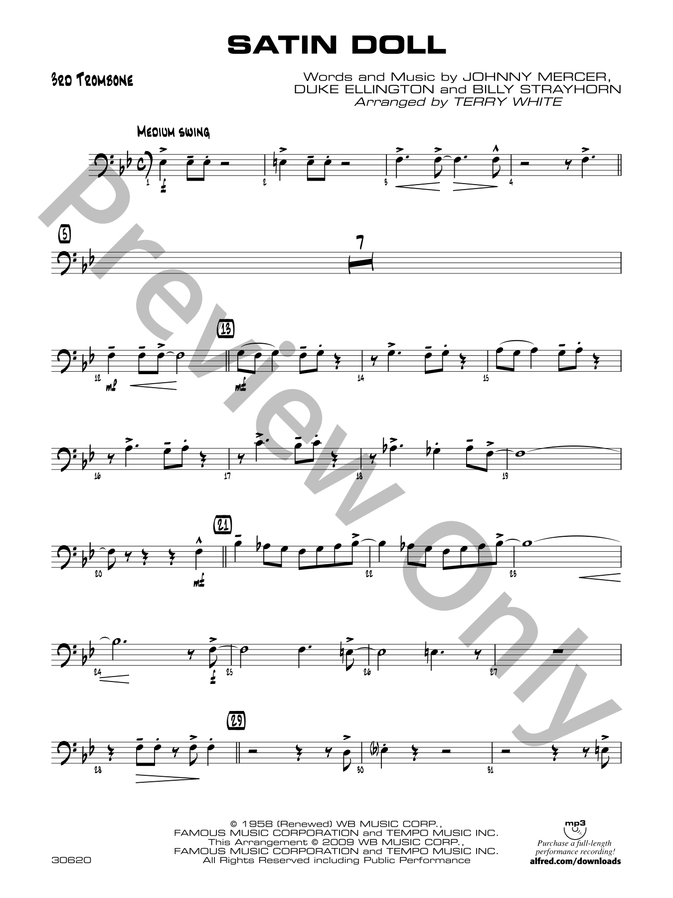 Satin Doll Jazz Sheet Music | J.W. Pepper