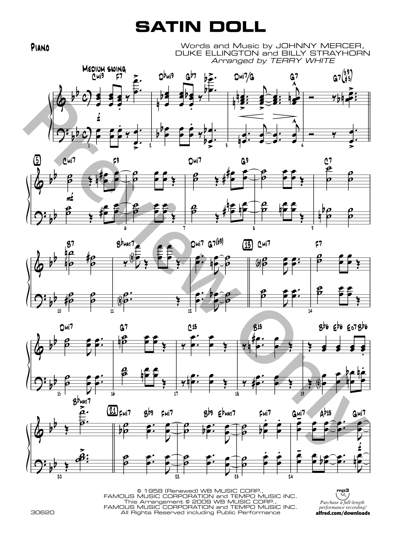Satin Doll Jazz Sheet Music | J.W. Pepper