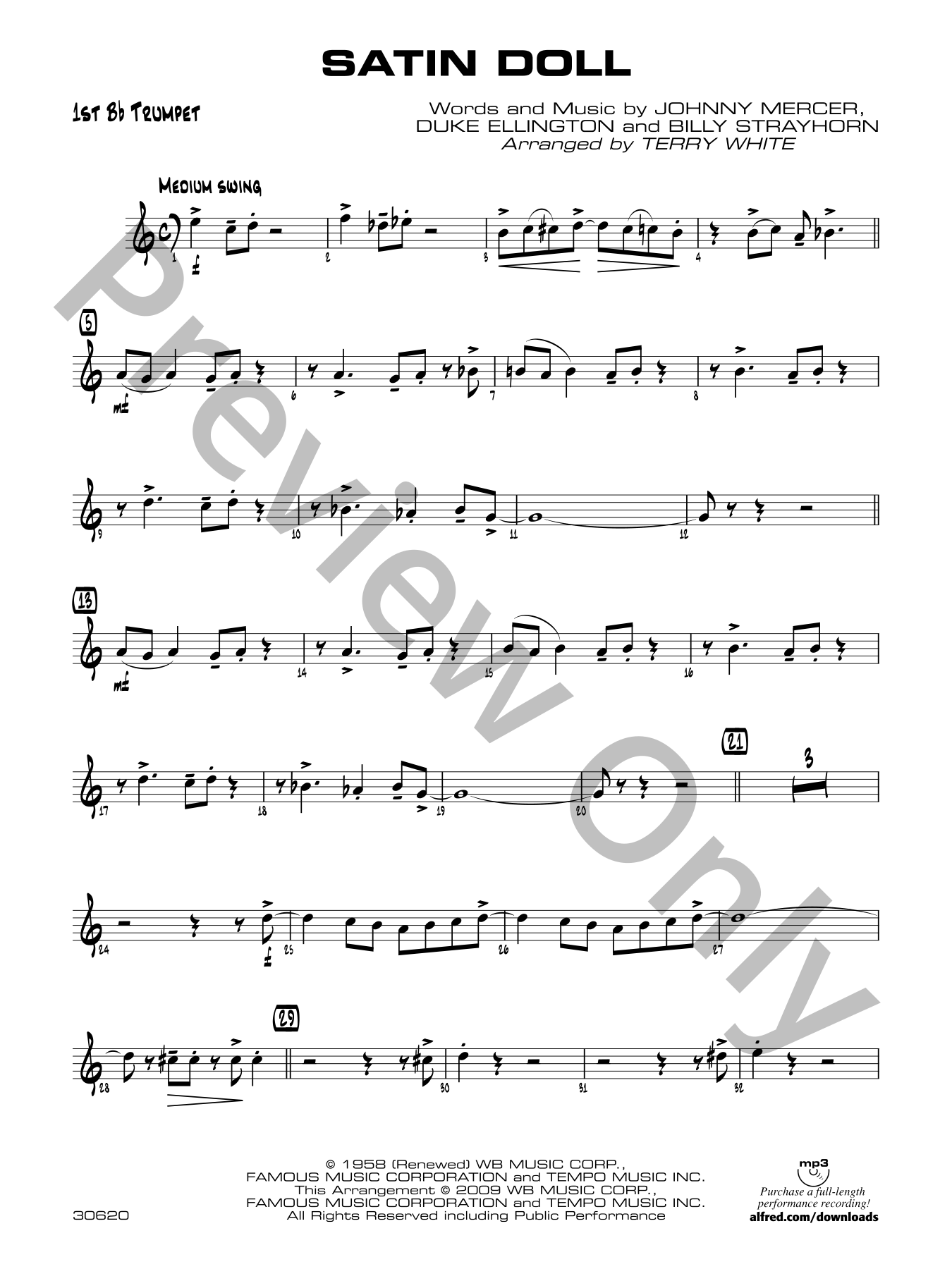 Satin Doll Jazz Sheet Music | J.W. Pepper