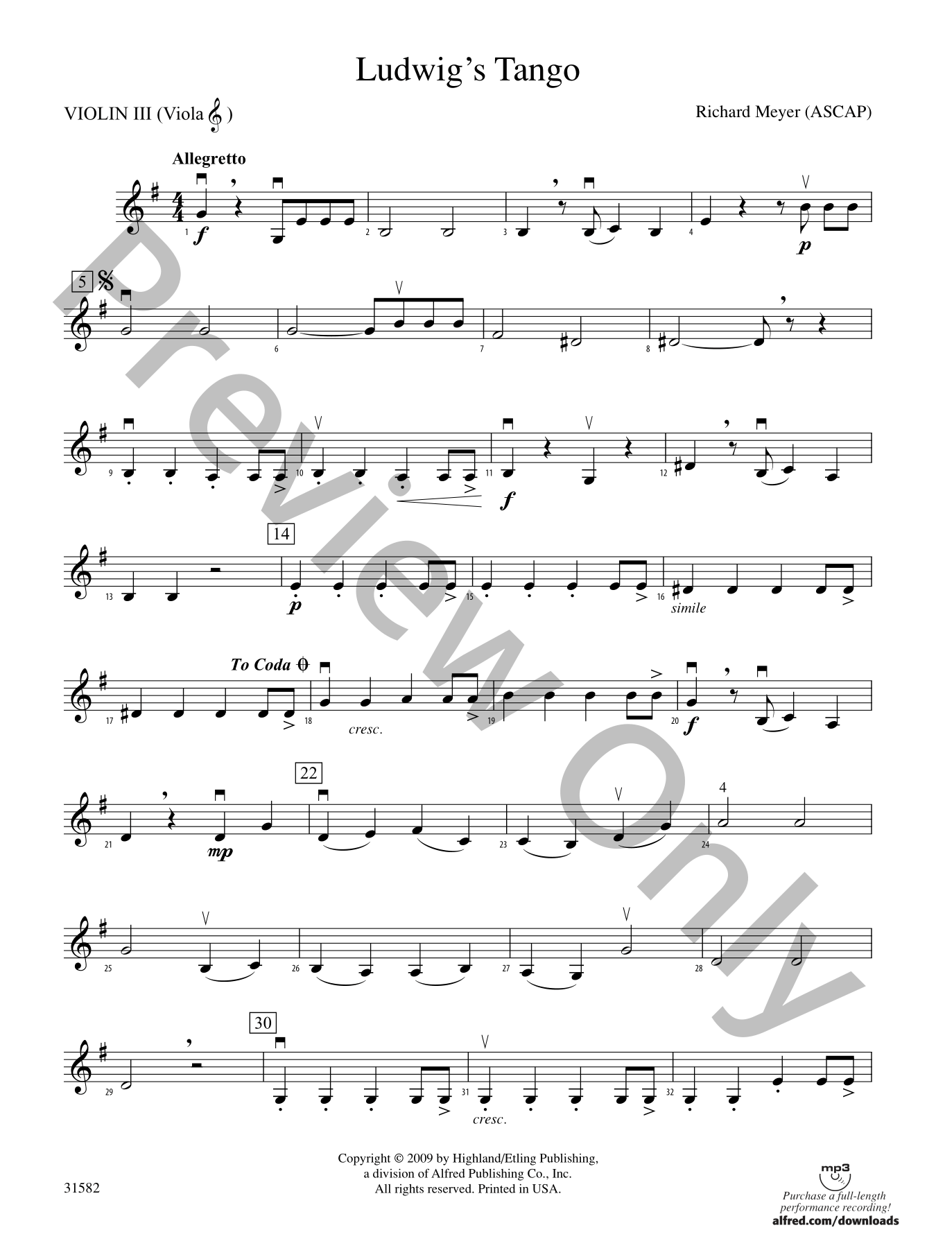 Ludwig's Tango Orchestra Sheet Music | J.W. Pepper