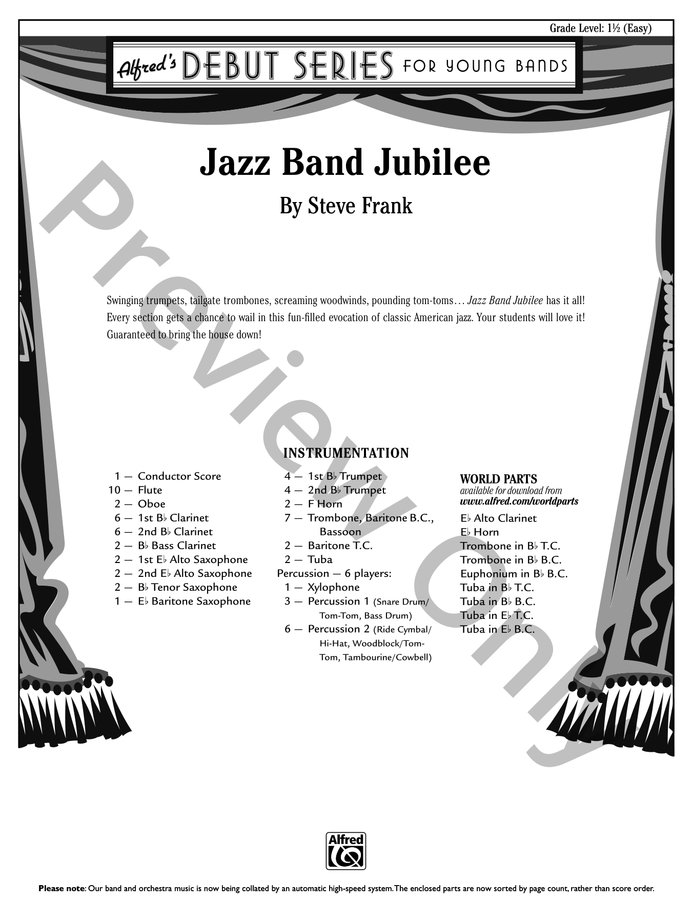 Jazz Band Jubilee Concert Band Sheet Music | J.W. Pepper