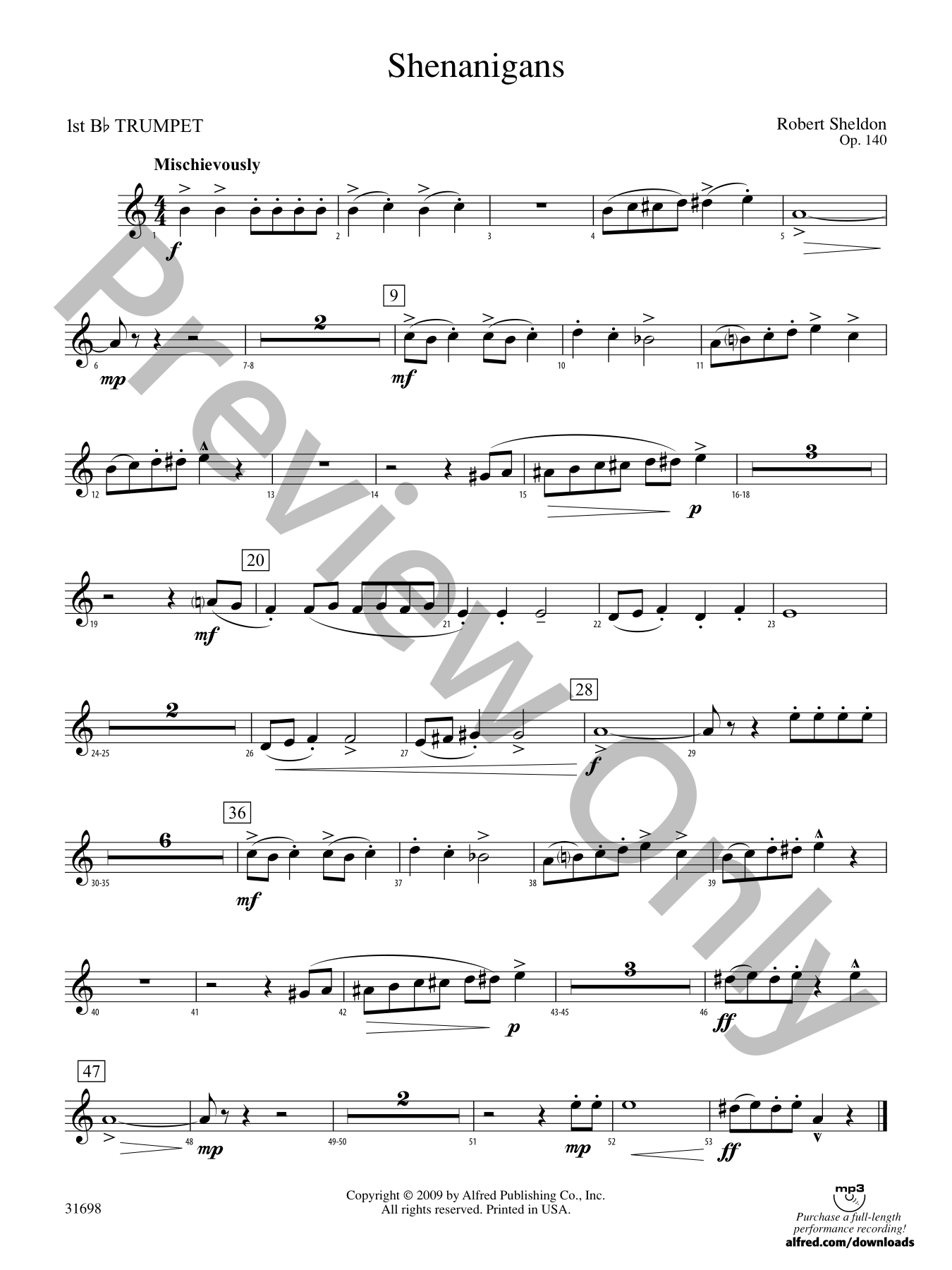 WILLOW GROVE Robert Sheldon 楽譜 Willow Grove Concert Band Sheet