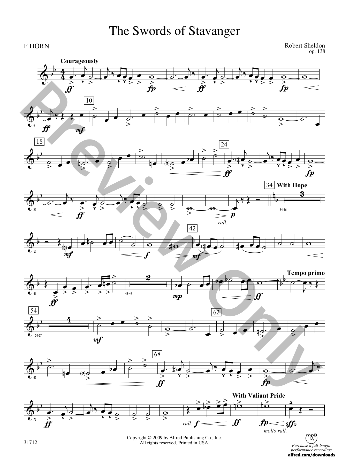 The Swords of Stavanger Concert Band Sheet Music | J.W. Pepper