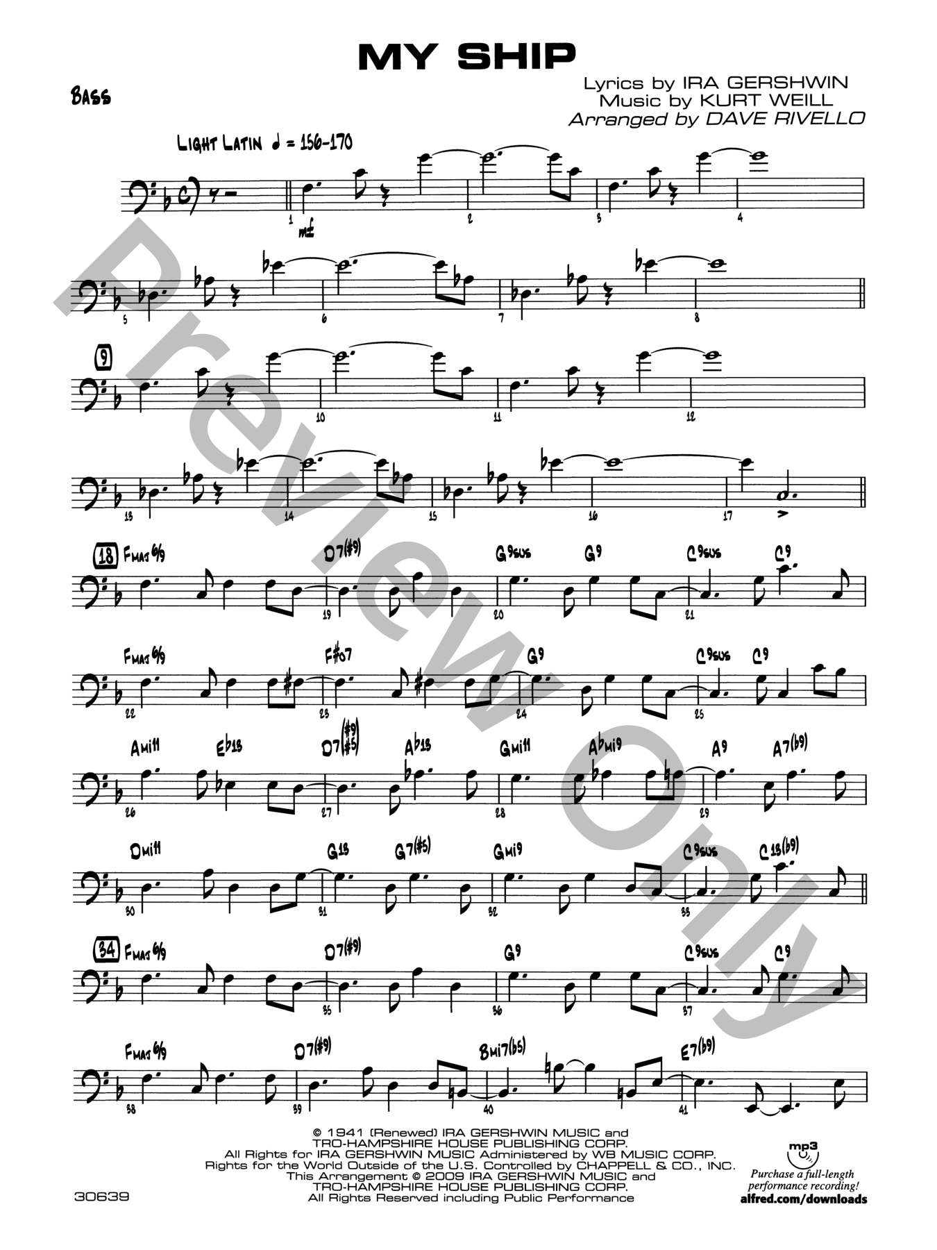 My Ship Jazz Sheet Music | J.W. Pepper