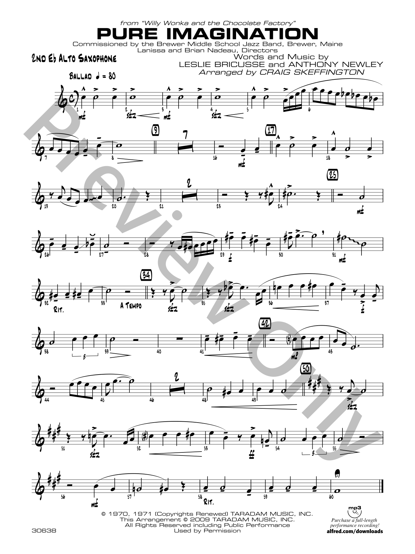 Pure Imagination Jazz Sheet Music | J.W. Pepper