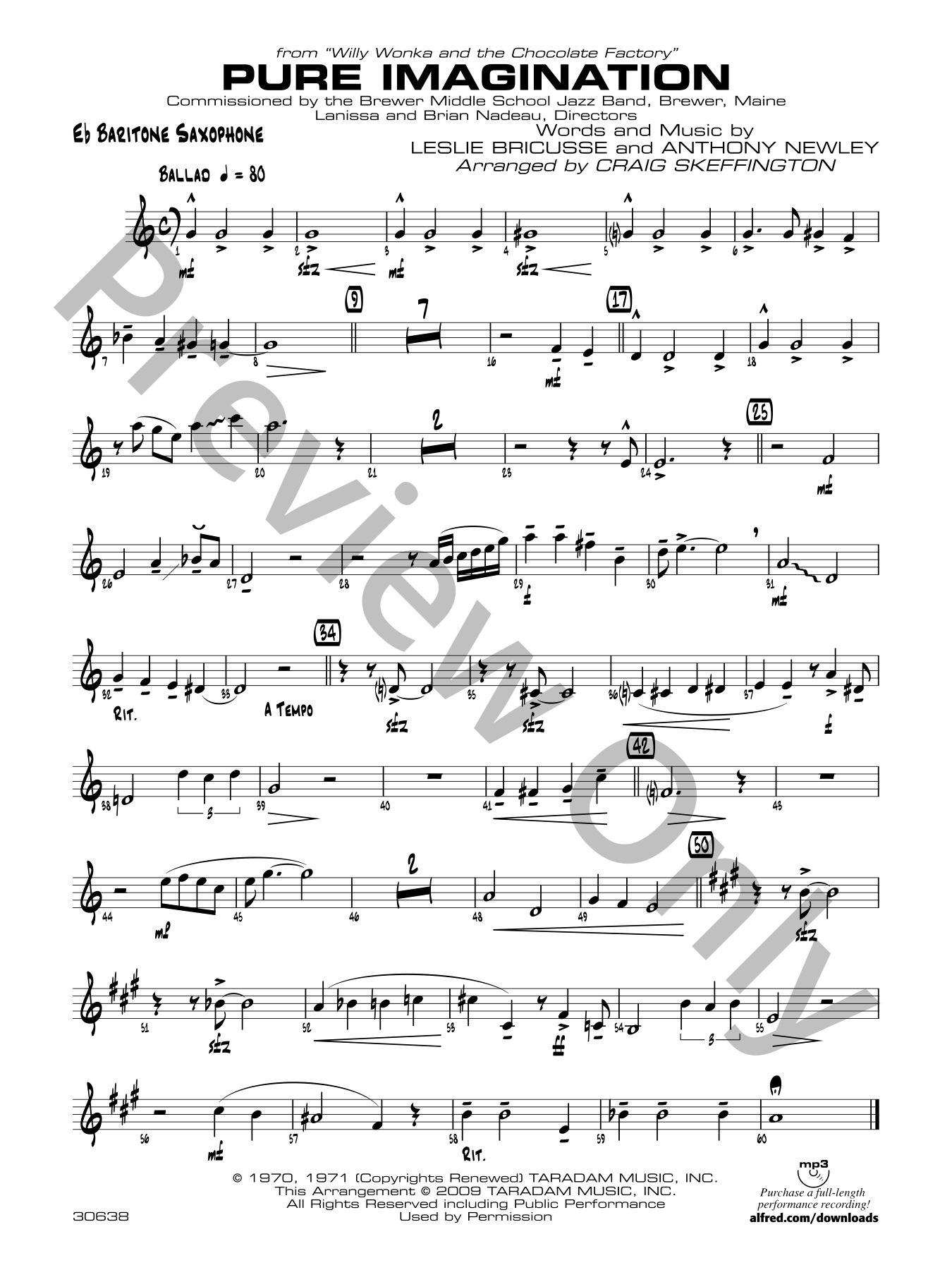 Pure Imagination Jazz Sheet Music | J.W. Pepper