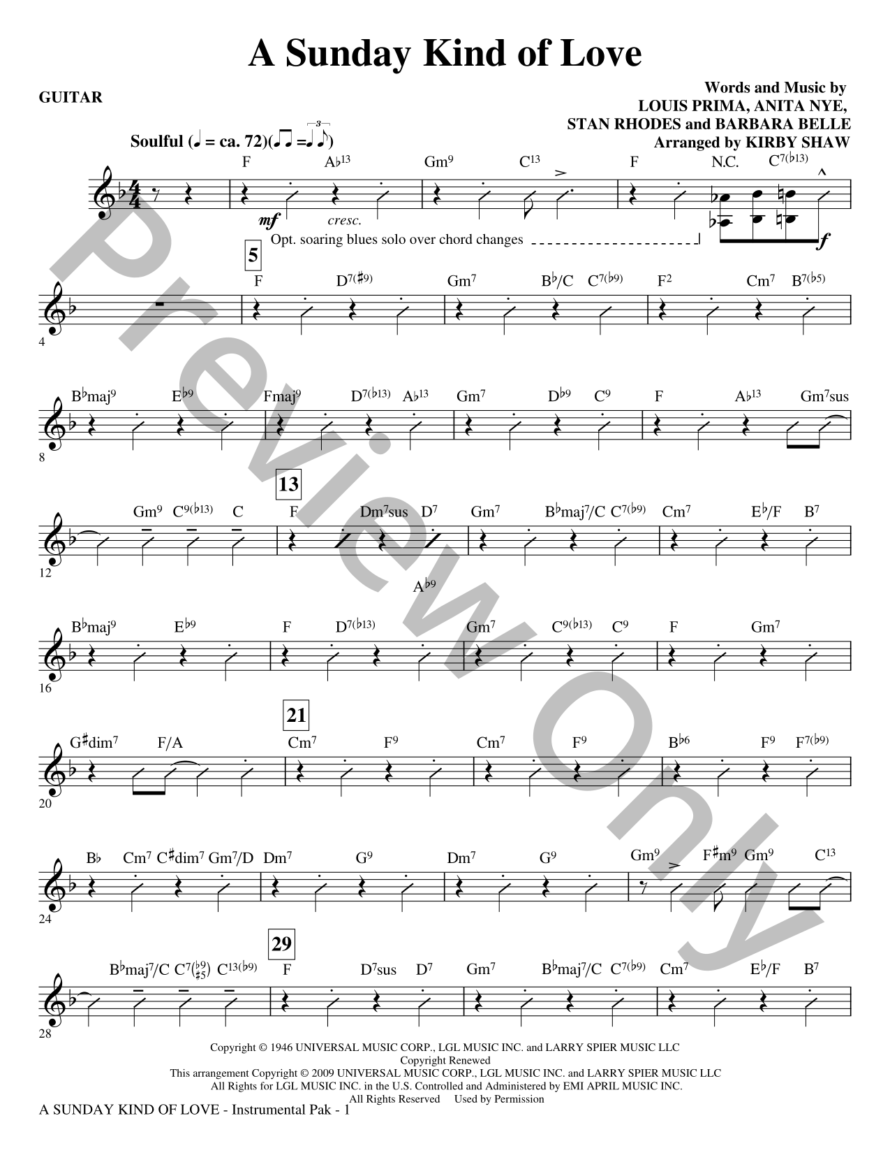 Sunday Kind of Love, A Choral Sheet Music | J.W. Pepper