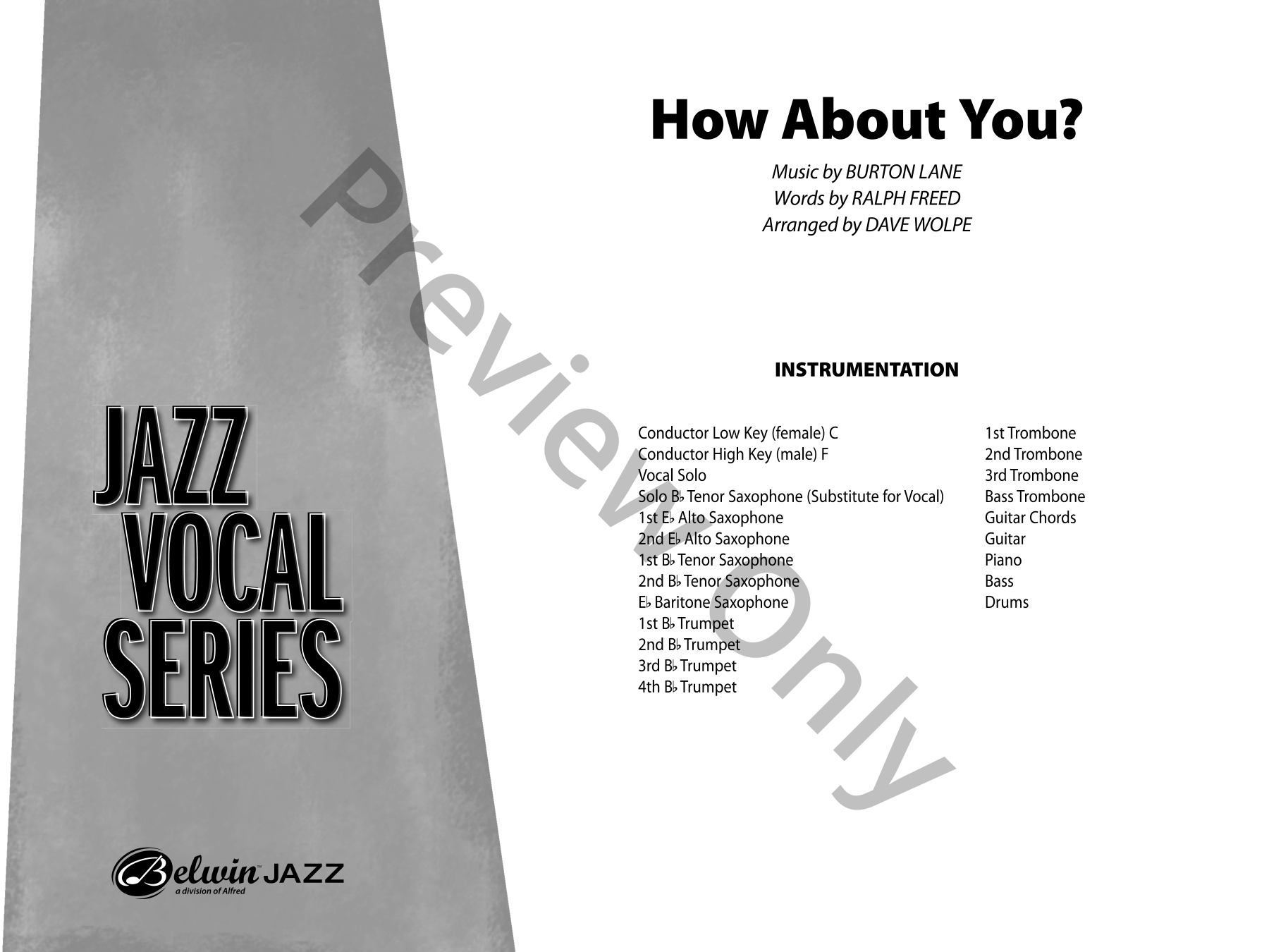 How About You? Jazz Sheet Music | J.W. Pepper