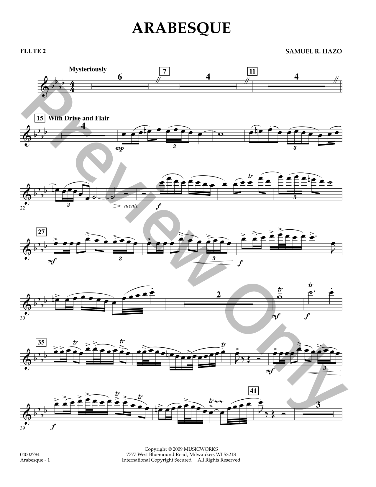 Arabesque Concert Band Sheet Music | J.W. Pepper