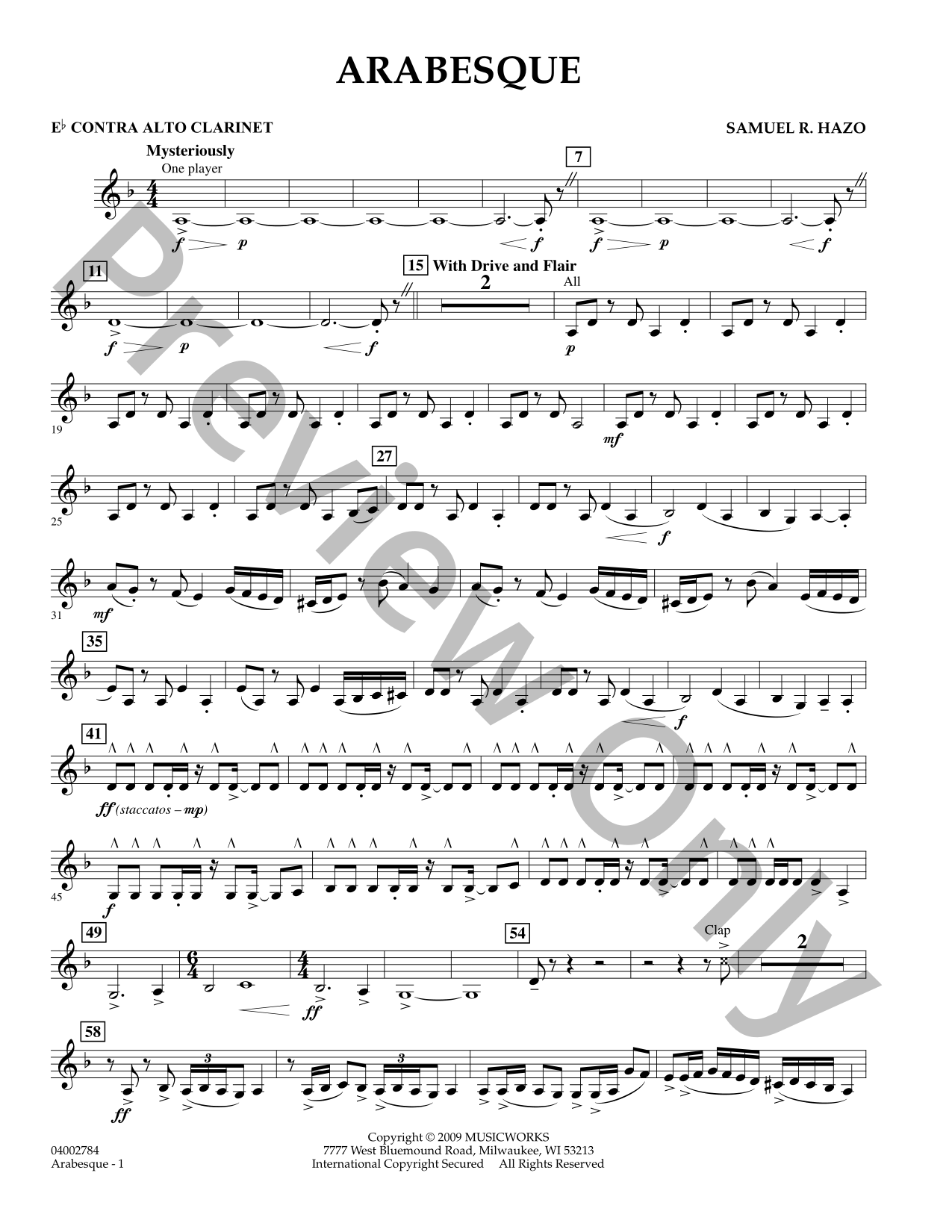 Arabesque Concert Band Sheet Music | J.W. Pepper