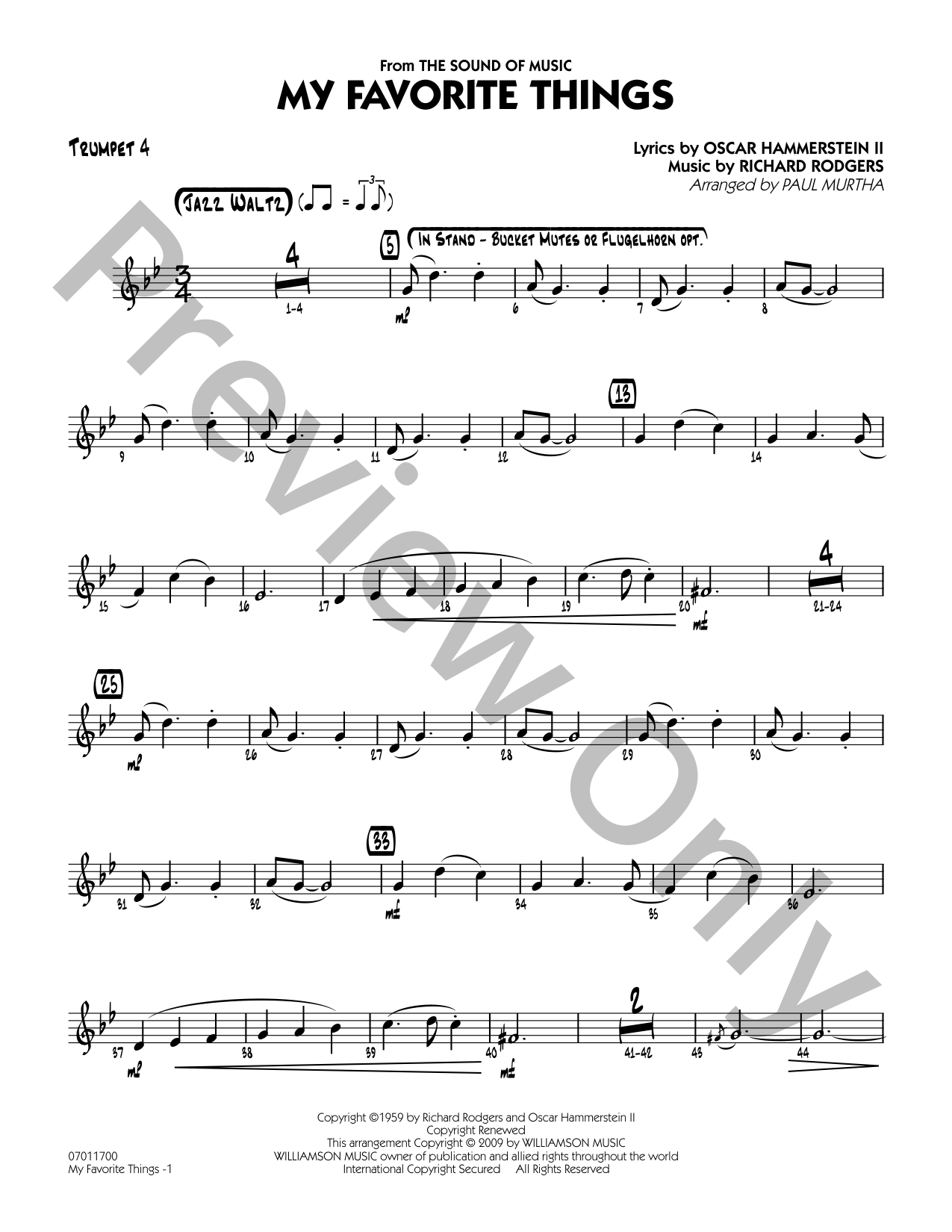 My Favorite Things Jazz Sheet Music | J.W. Pepper