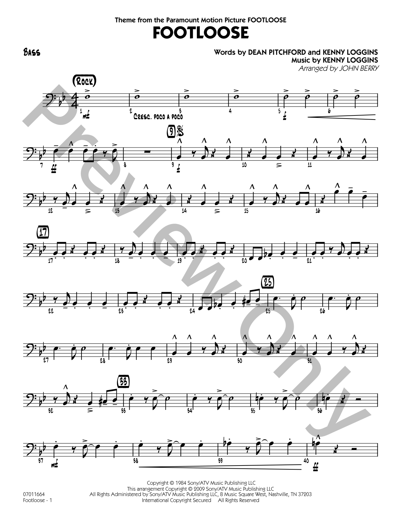 Footloose Jazz Sheet Music | J.W. Pepper
