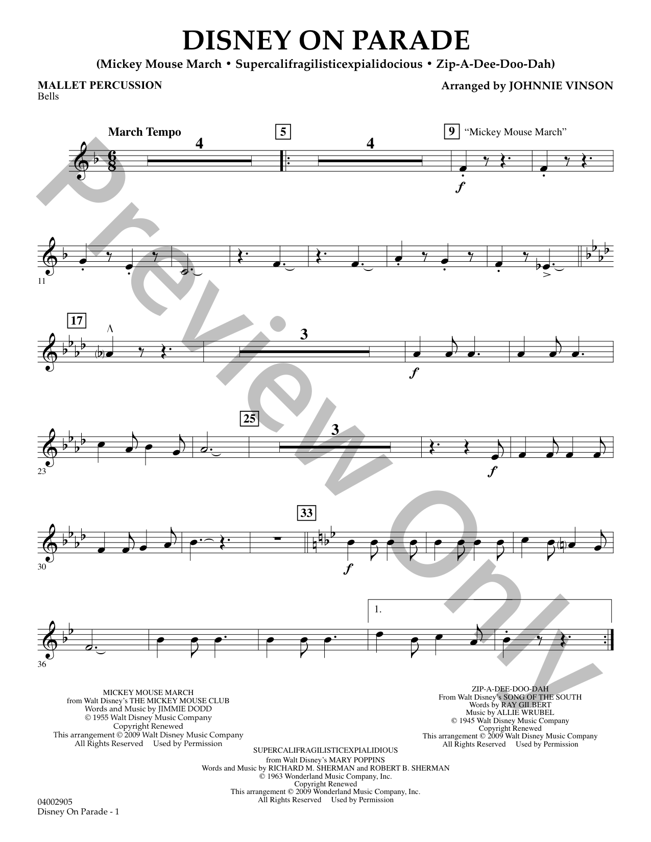 Disney on Parade Concert Band Sheet Music | J.W. Pepper