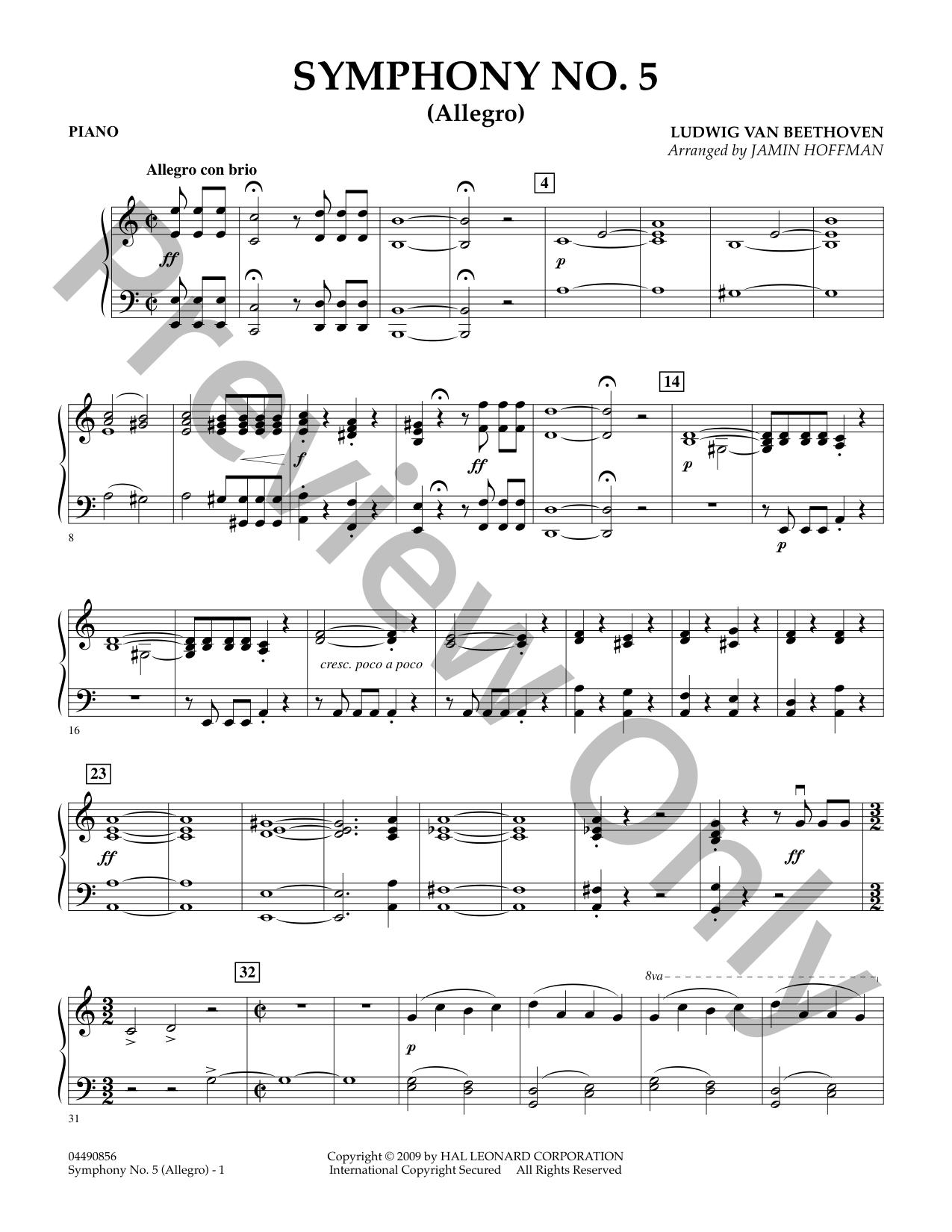 Symphony No. 5 Orchestra Sheet Music | J.W. Pepper