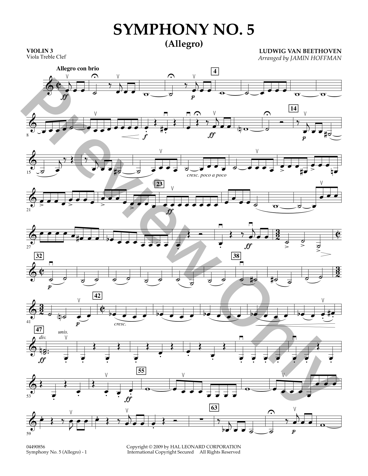 Symphony No. 5 Orchestra Sheet Music | J.W. Pepper