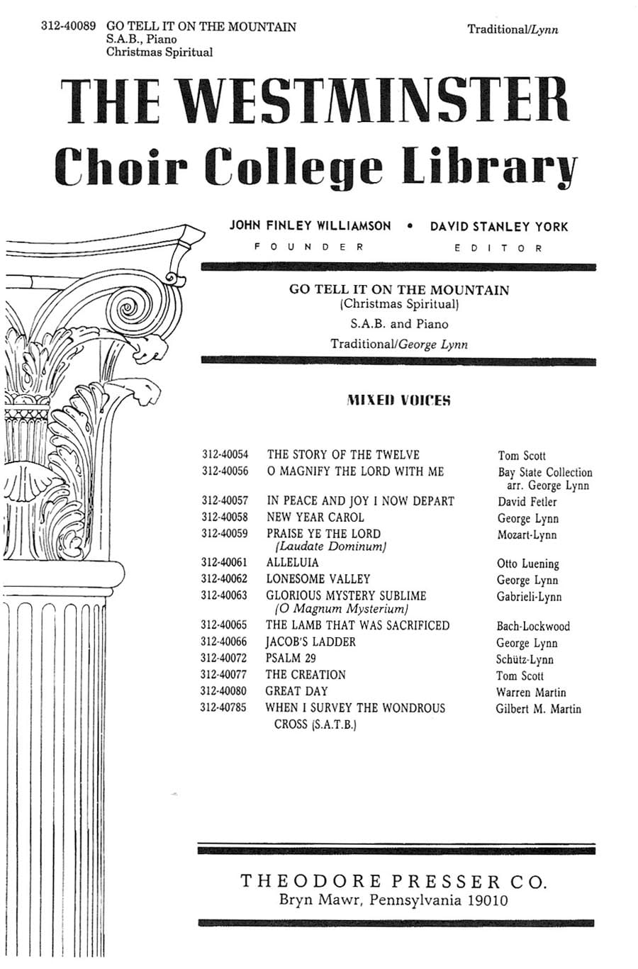 Go Tell It on the Mountain Choral Sheet Music | J.W. Pepper