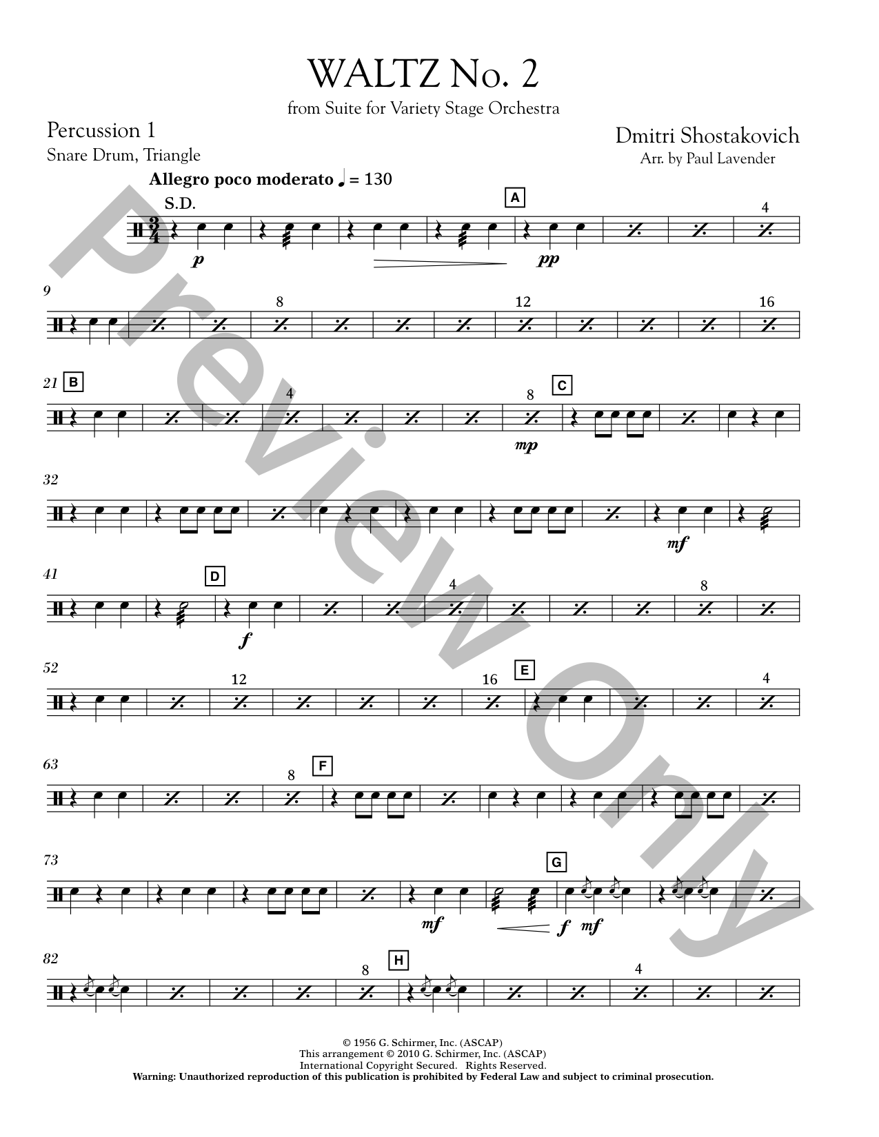 Waltz No. 2 Orchestra Sheet Music | J.W. Pepper