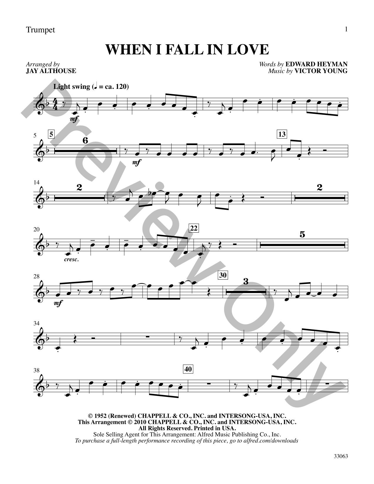When I Fall in Love Choral Sheet Music | J.W. Pepper