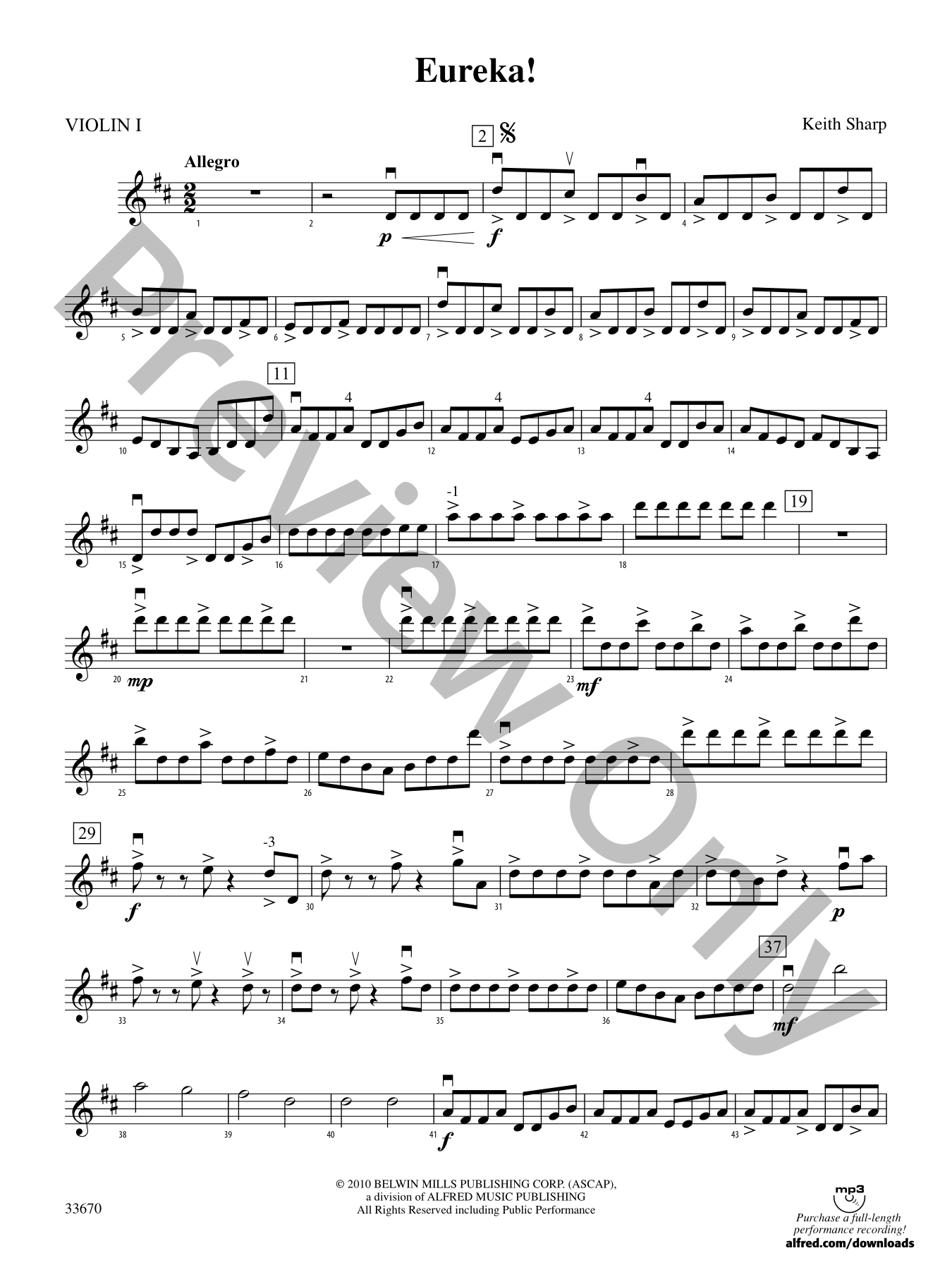 Eureka! Orchestra Sheet Music | J.W. Pepper