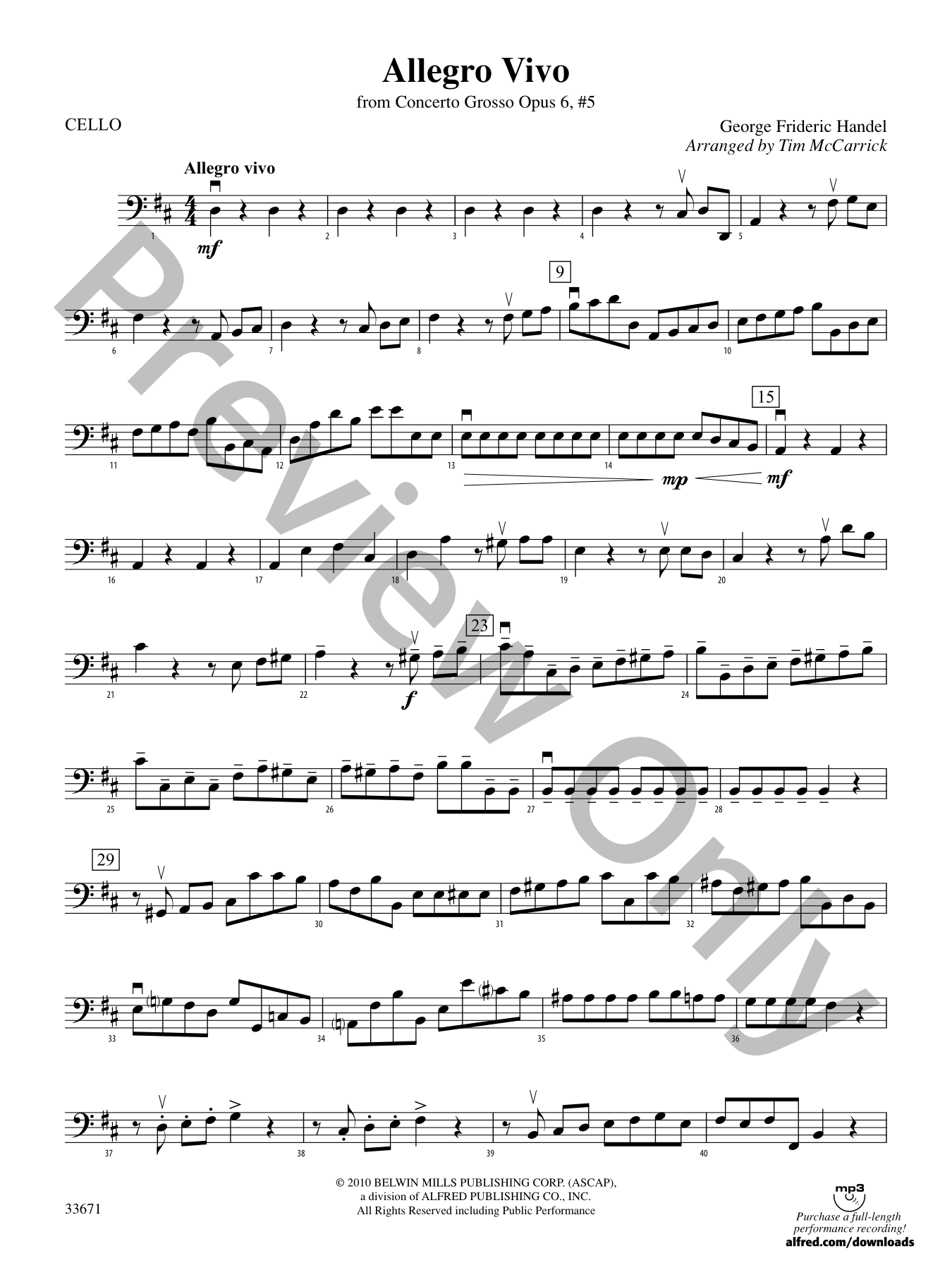 Allegro Vivo Orchestra Sheet Music | J.W. Pepper