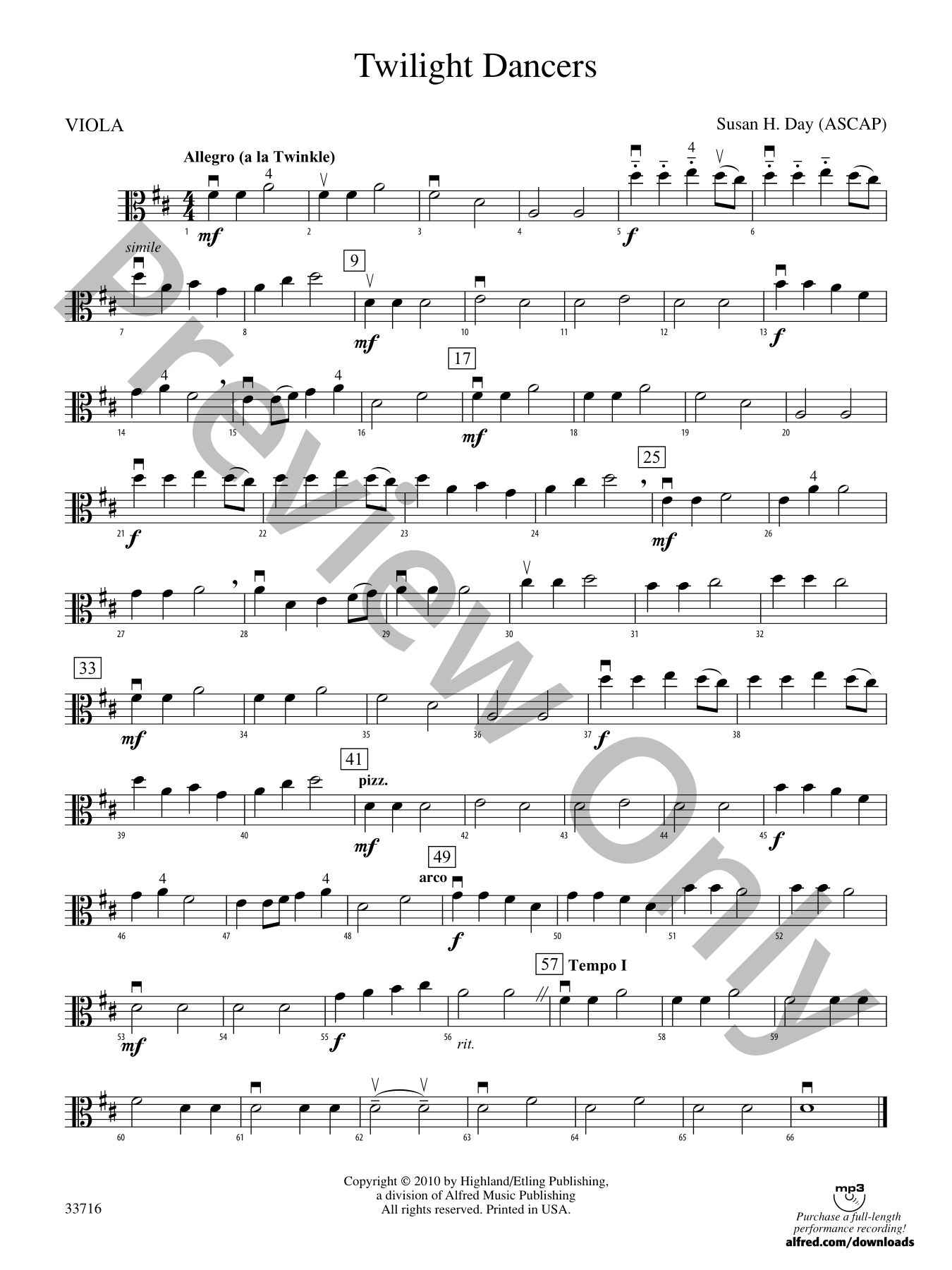 Twilight Dancers Orchestra Sheet Music | J.W. Pepper