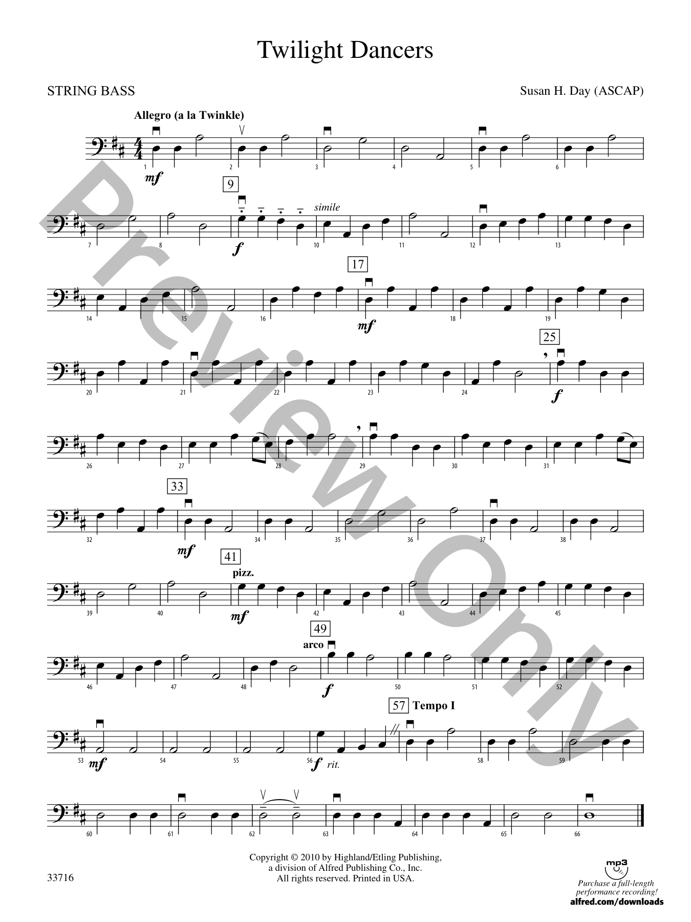 Twilight Dancers Orchestra Sheet Music | J.W. Pepper