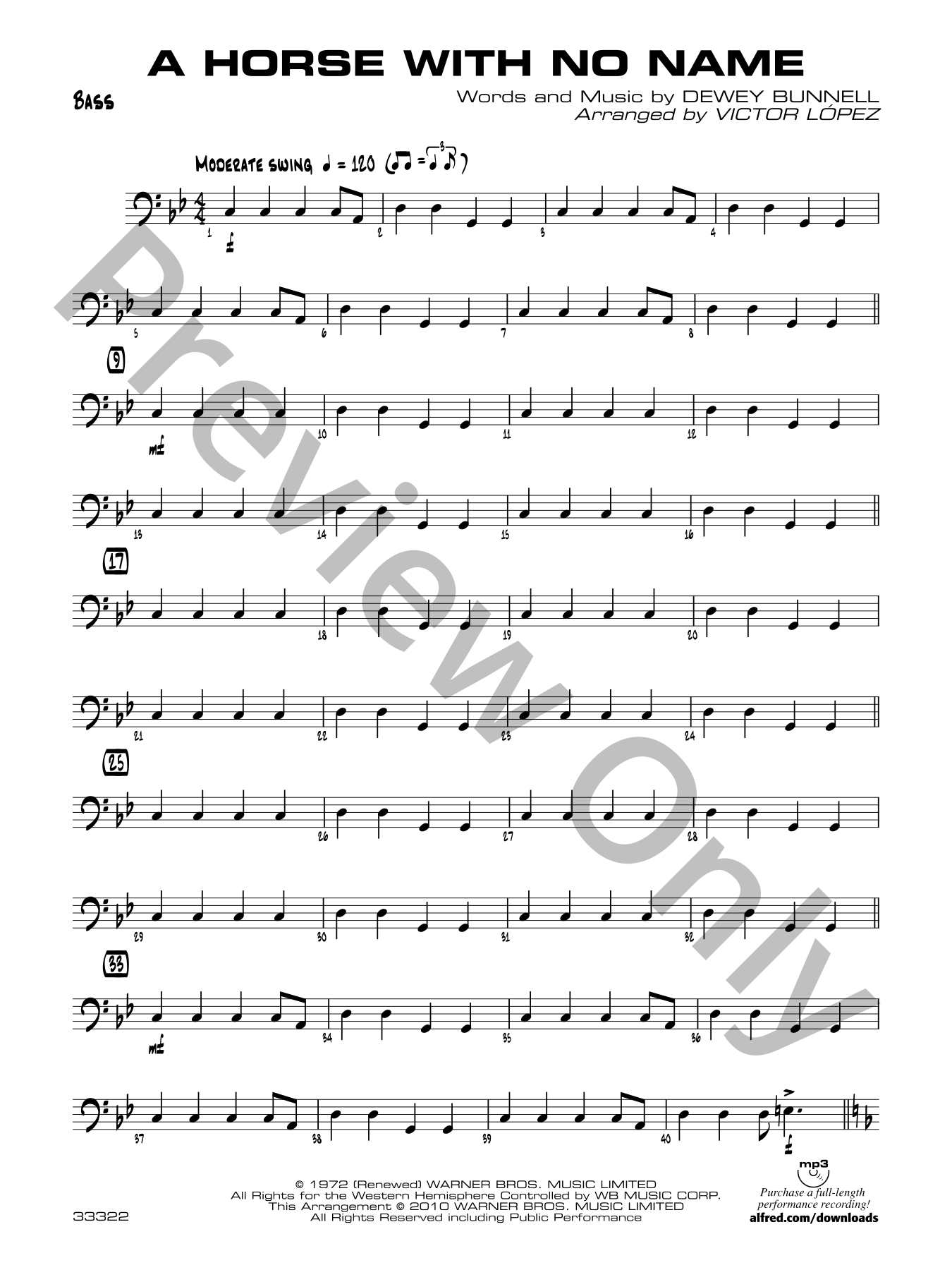 A Horse with No Name Jazz Sheet Music | J.W. Pepper