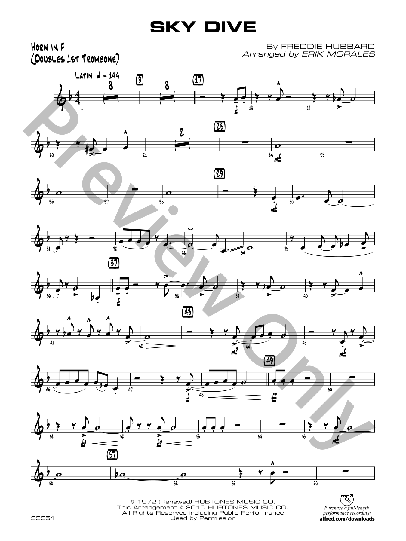 Sky Dive Jazz Sheet Music | J.W. Pepper