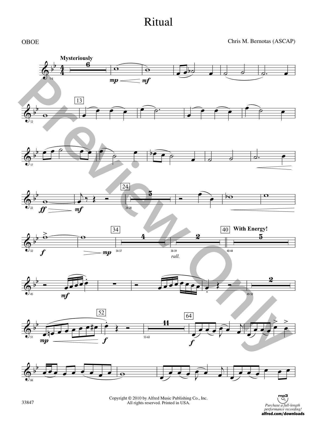 Ritual Concert Band Sheet Music | J.W. Pepper