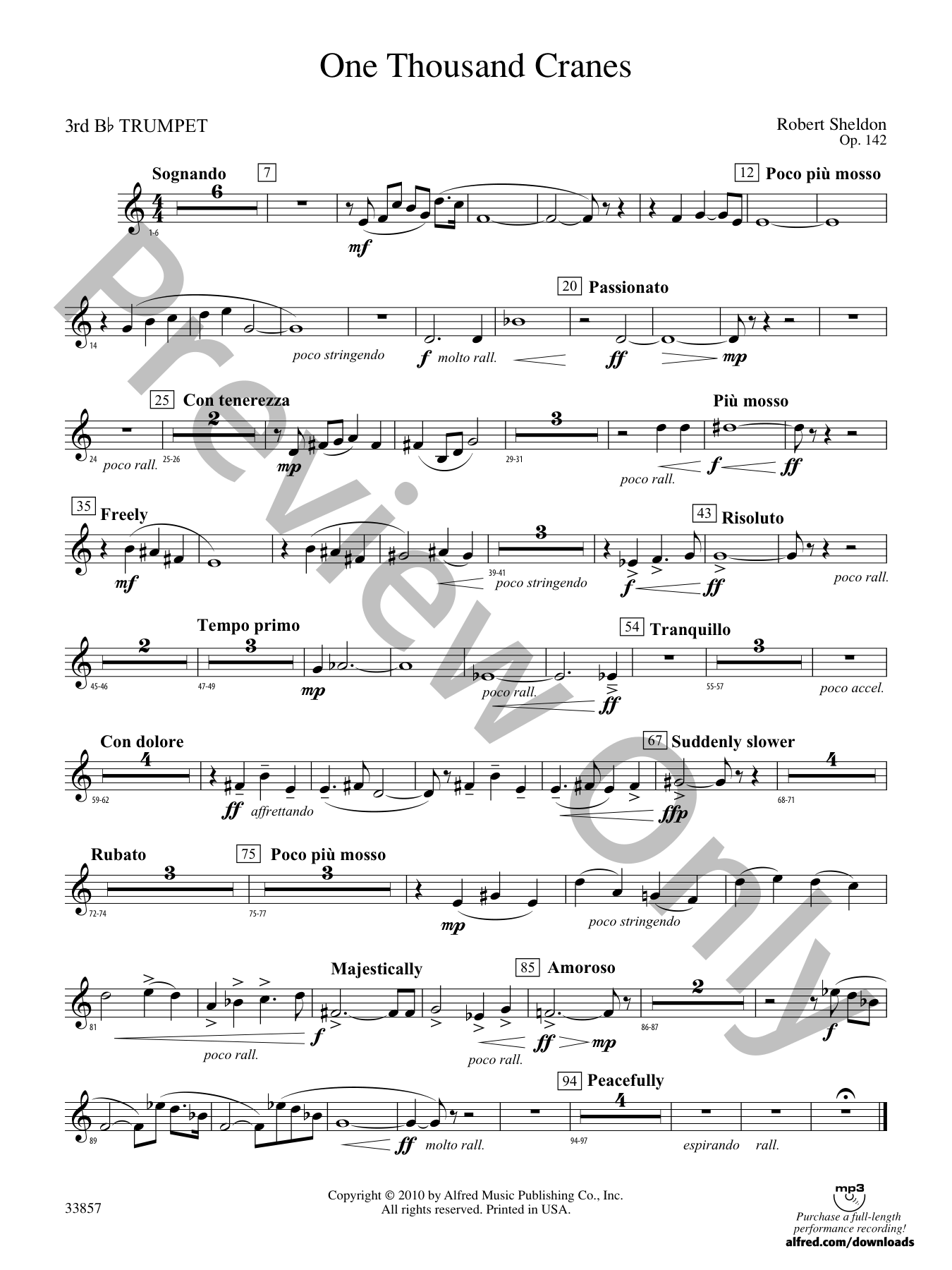One Thousand Cranes Concert Band Sheet Music | J.W. Pepper