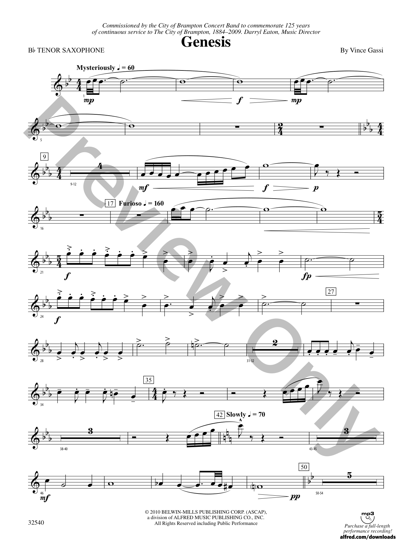 Genesis Concert Band Sheet Music | J.W. Pepper
